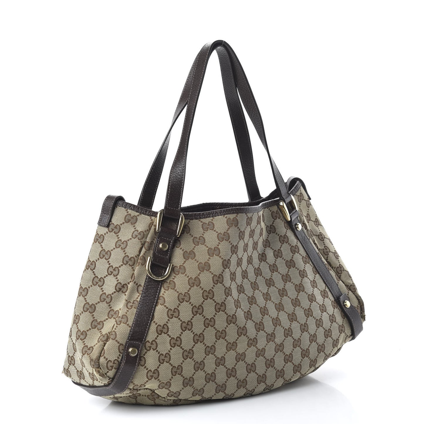 Monogram Medium Abbey Shoulder Bag Dark Brown