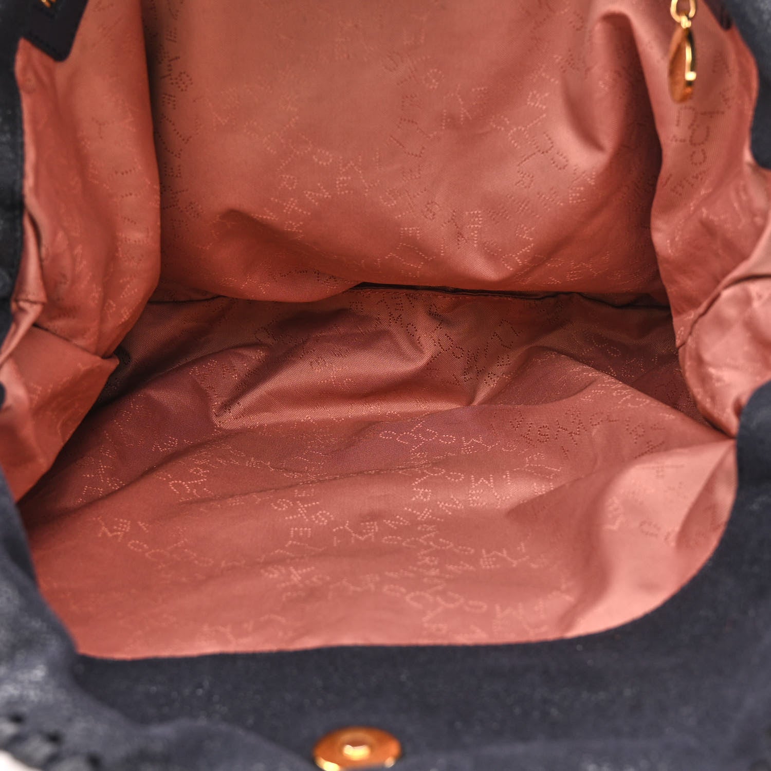 Stella McCartney Shaggy Deer Falabella Fold Over Tote Navy 5 of 11