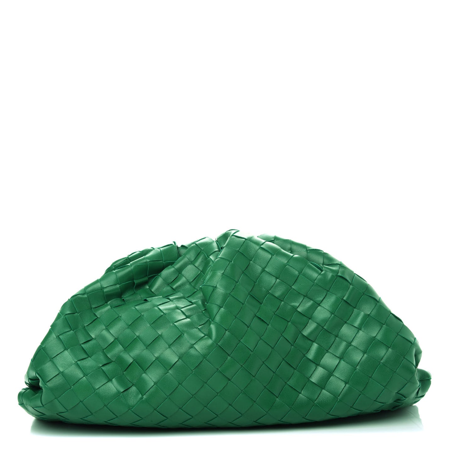 Nappa Maxi Intrecciato The Pouch Oversized Clutch Racing Green