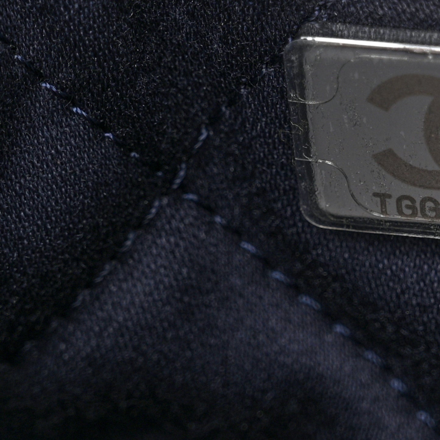 Metallic Calfskin Quilted Small Chanel 22 Navy Blue