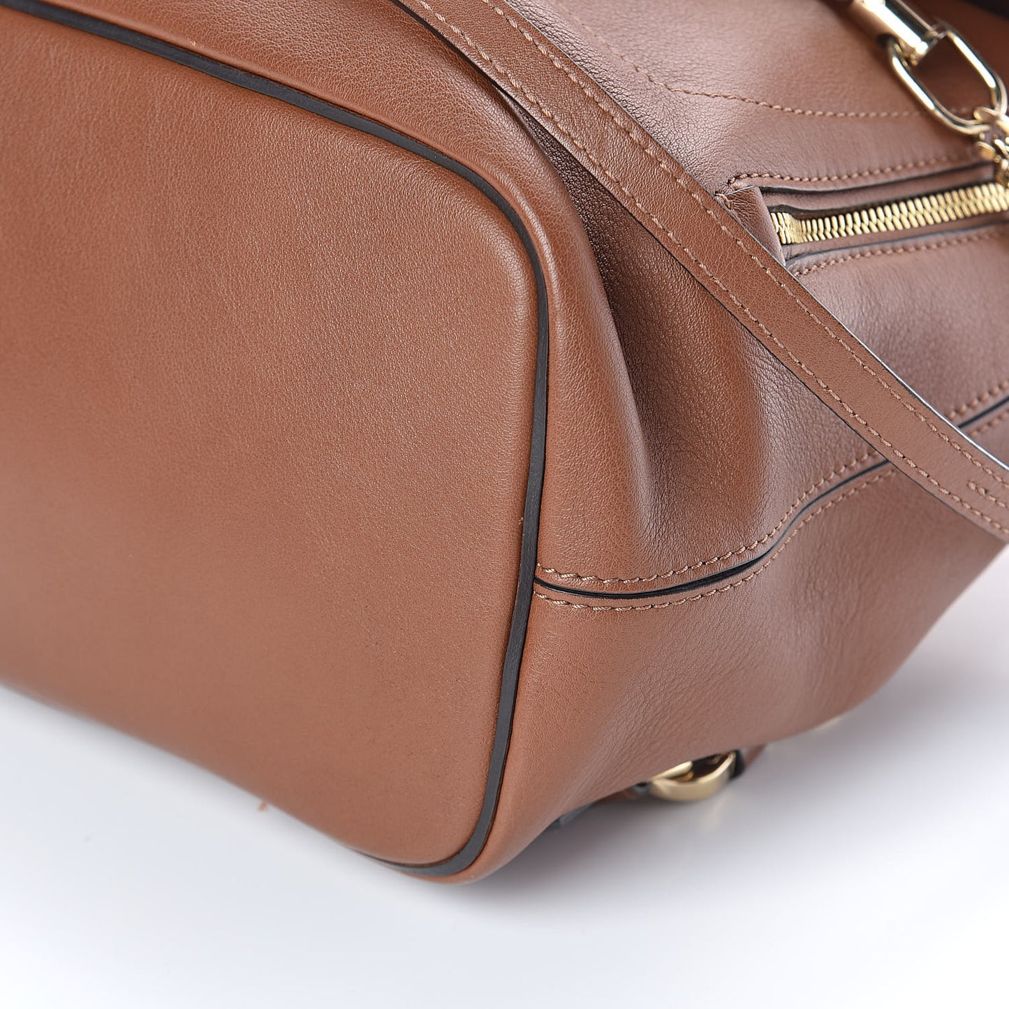 Suede Calfskin Small Faye Backpack Tan
