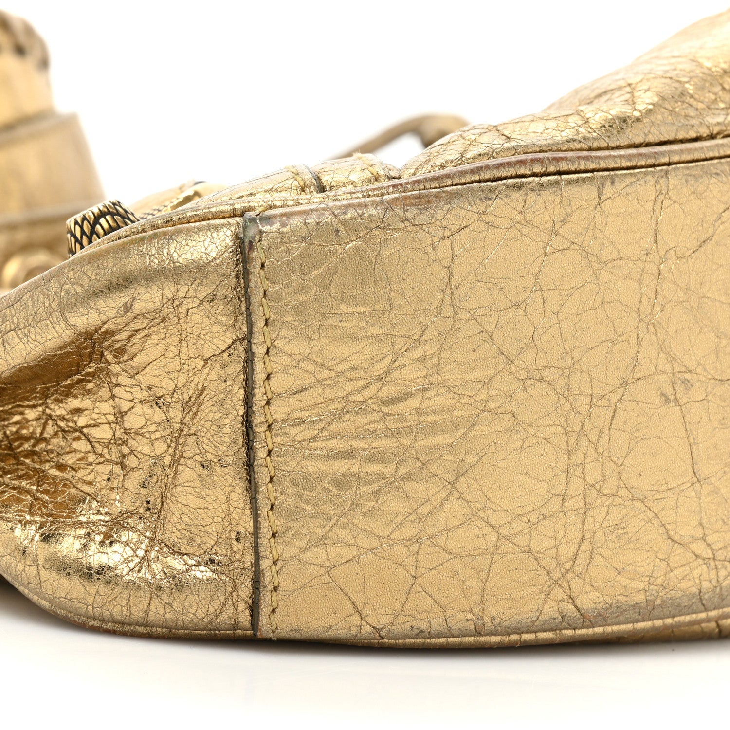 Balenciaga Metallic Agneau Arena Le Cagole Shoulder Bag XS Gold 9 of 18