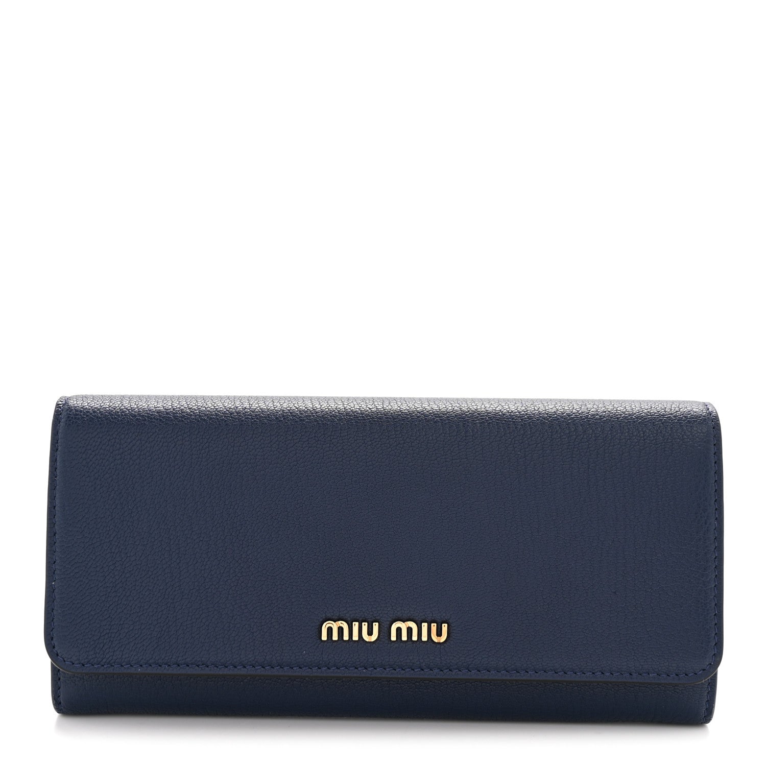 Miu Miu Madras Flap Wallet With Card Case Inchiostro 1817991