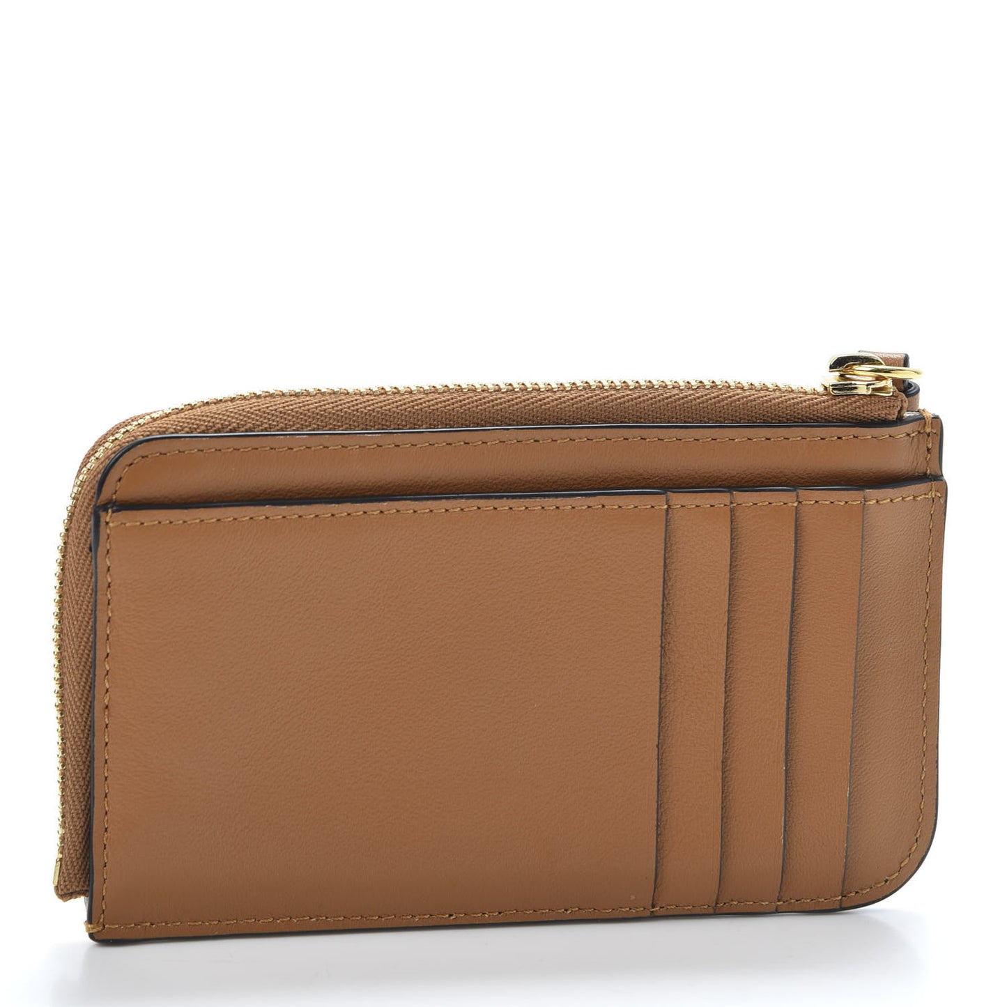 Crocodile Embossed Calfskin C Small Purse Autumnal Brown