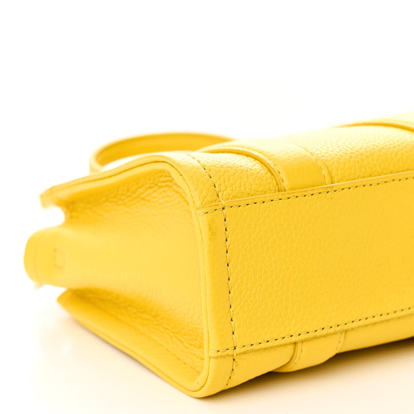 Grained Calfskin Mini The Tote Bag Yellow