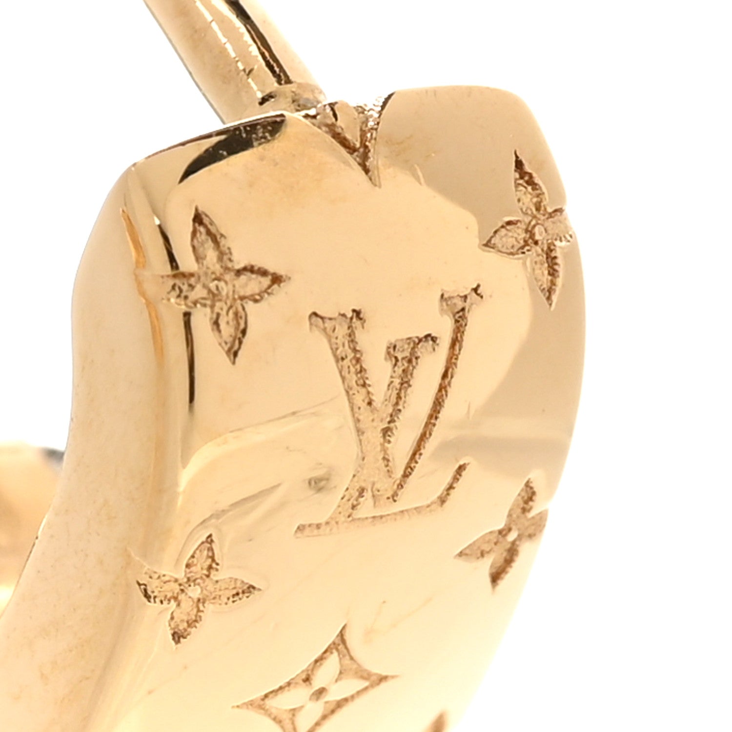 Louis Vuitton Nanogram Earrings Gold 4 of 5
