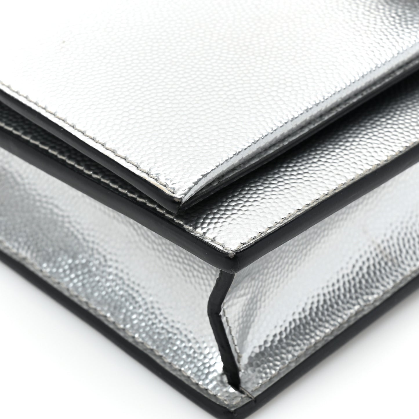Grain De Poudre Clasic Kate Monogram Tassel Chain Wallet Argento