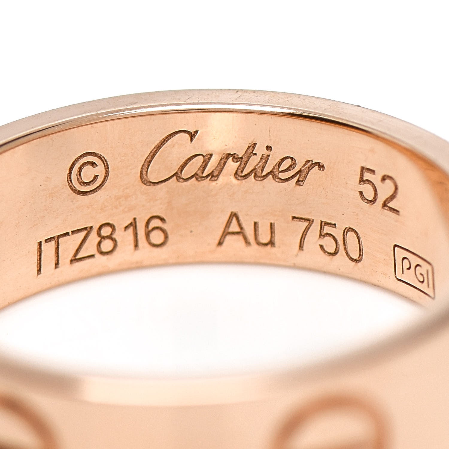 Cartier 18K Pink Gold 5.5mm LOVE Ring 52 6 4 of 5