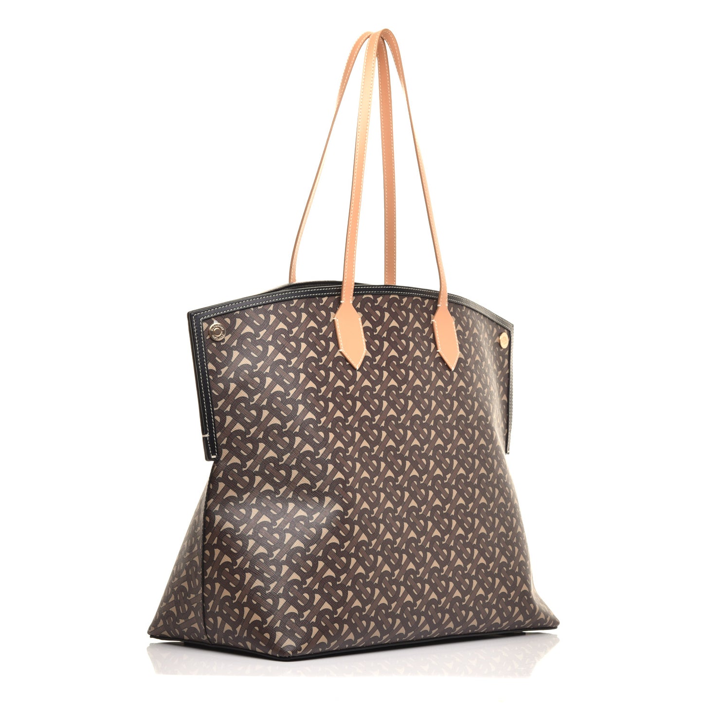 E-Canvas Monogram Large Society Tote Bridle Brown