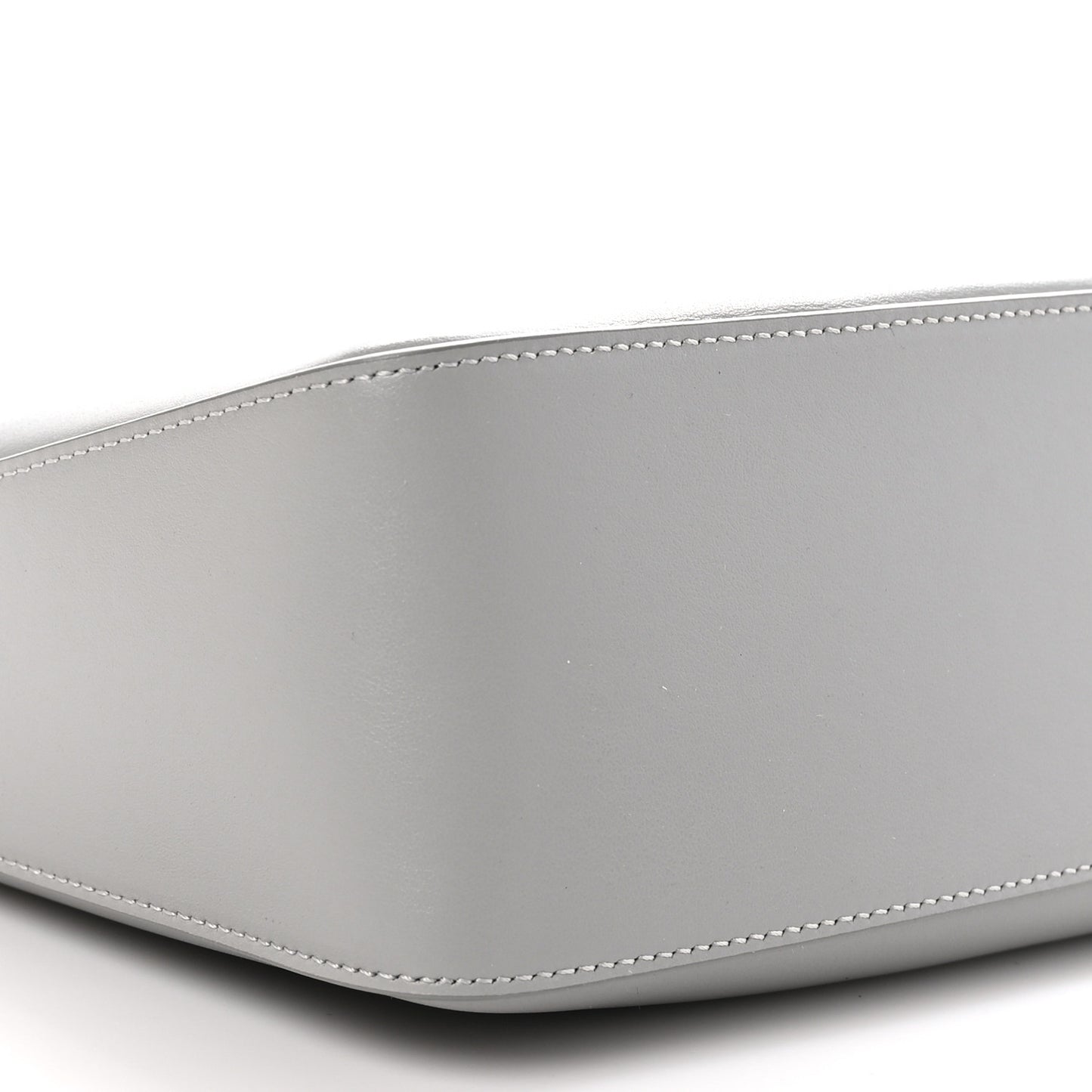 Smooth Calfskin Small Moon Cut Out Shoulder Bag Grey