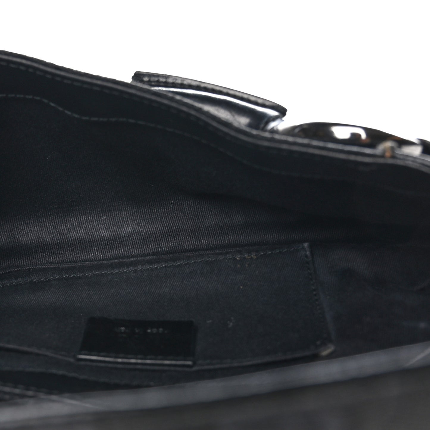 Monogram Studded Horsebit Clutch Black