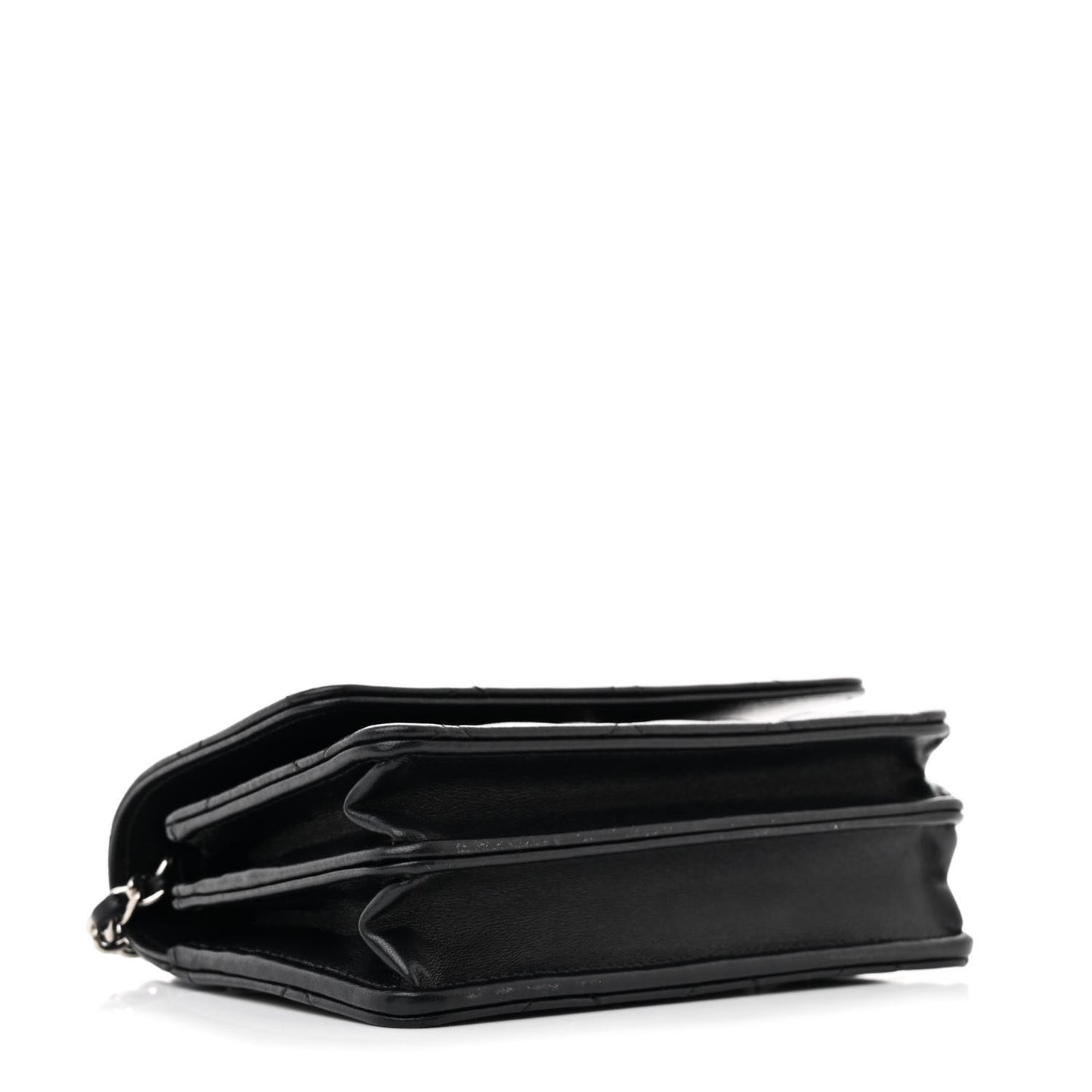 Lambskin Quilted CC Clutch on Chain WOC Black