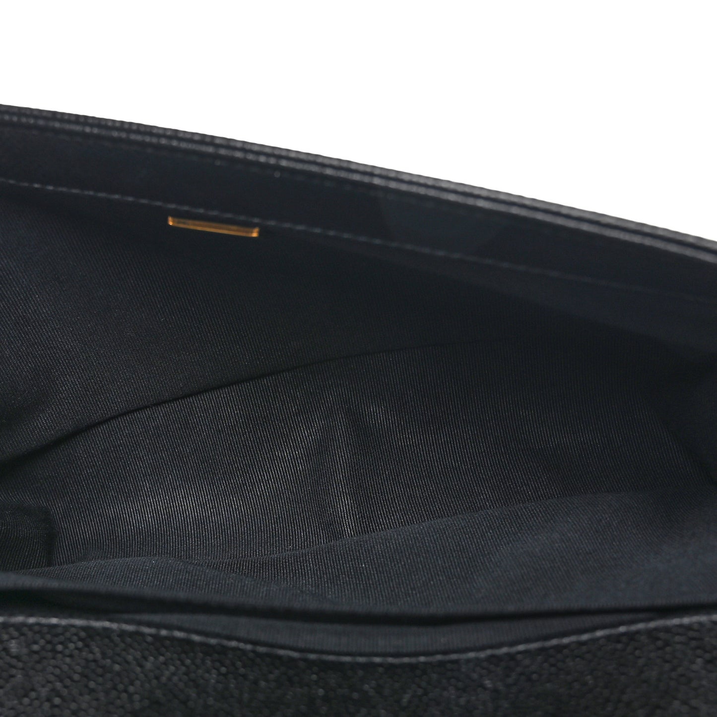Caviar Chevron Quilted Medium Boy Flap Black