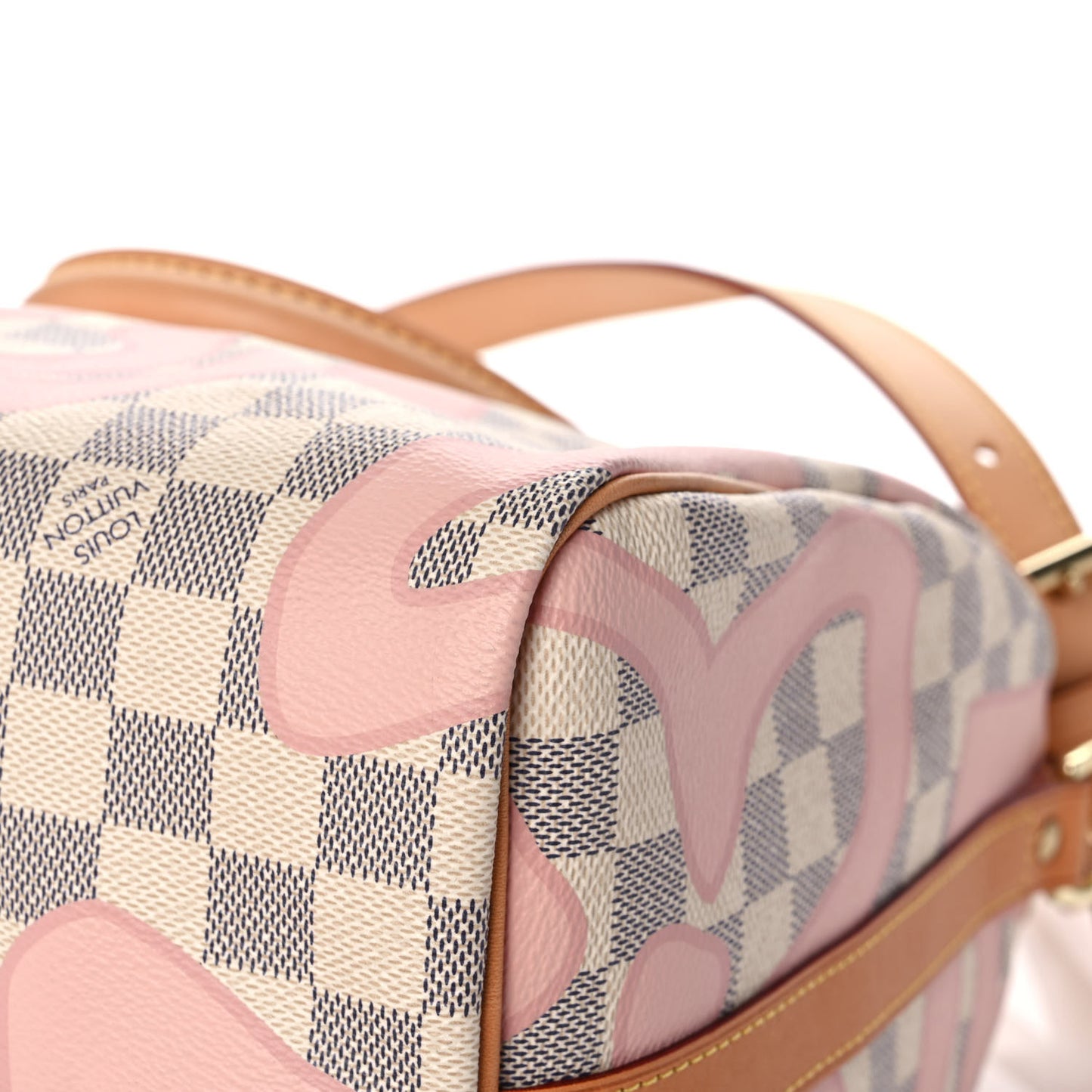 Damier Azur Tahitienne Speedy Bandouliere 30 Rose Ballerine