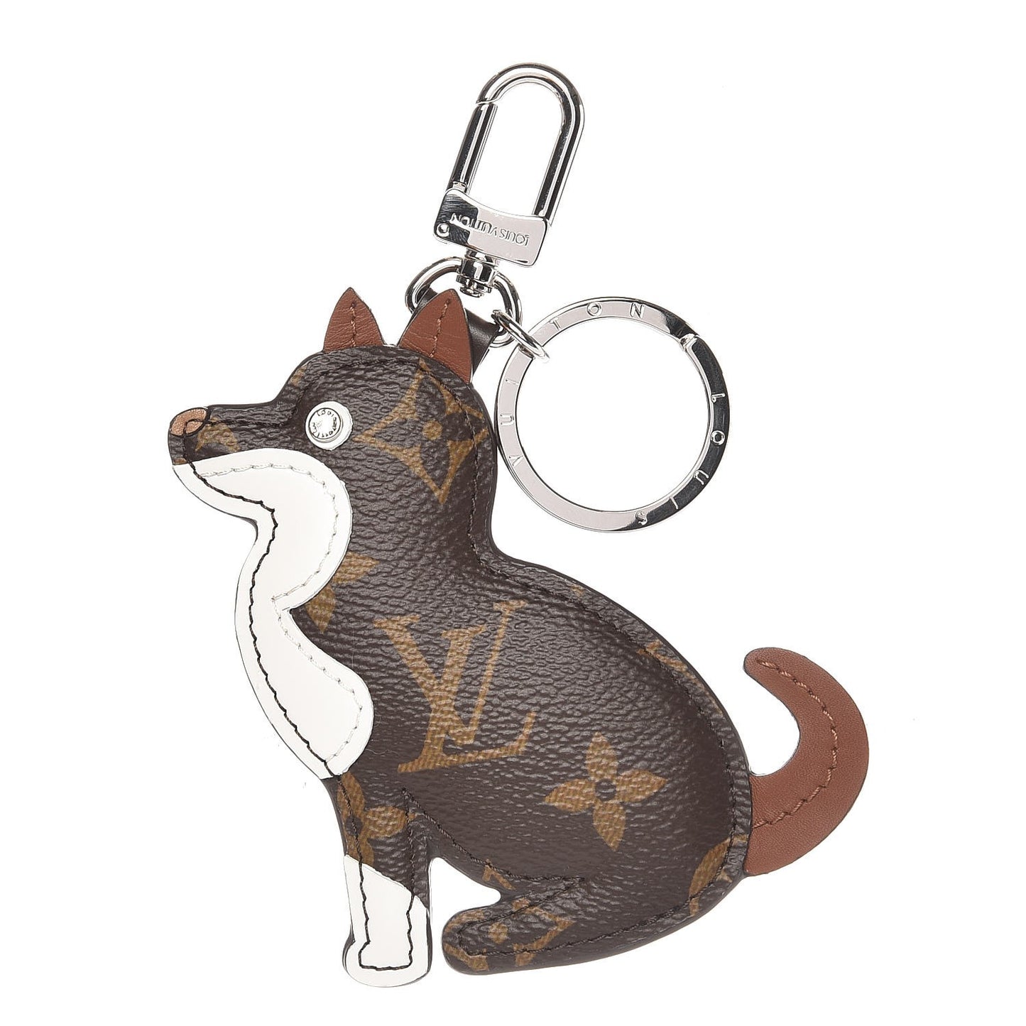 Monogram Dog Bag Charm Key Holder