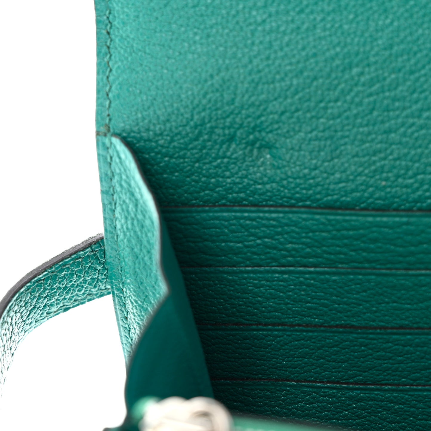 Chevre Mysore Kelly Longue Wallet Bleu Paon