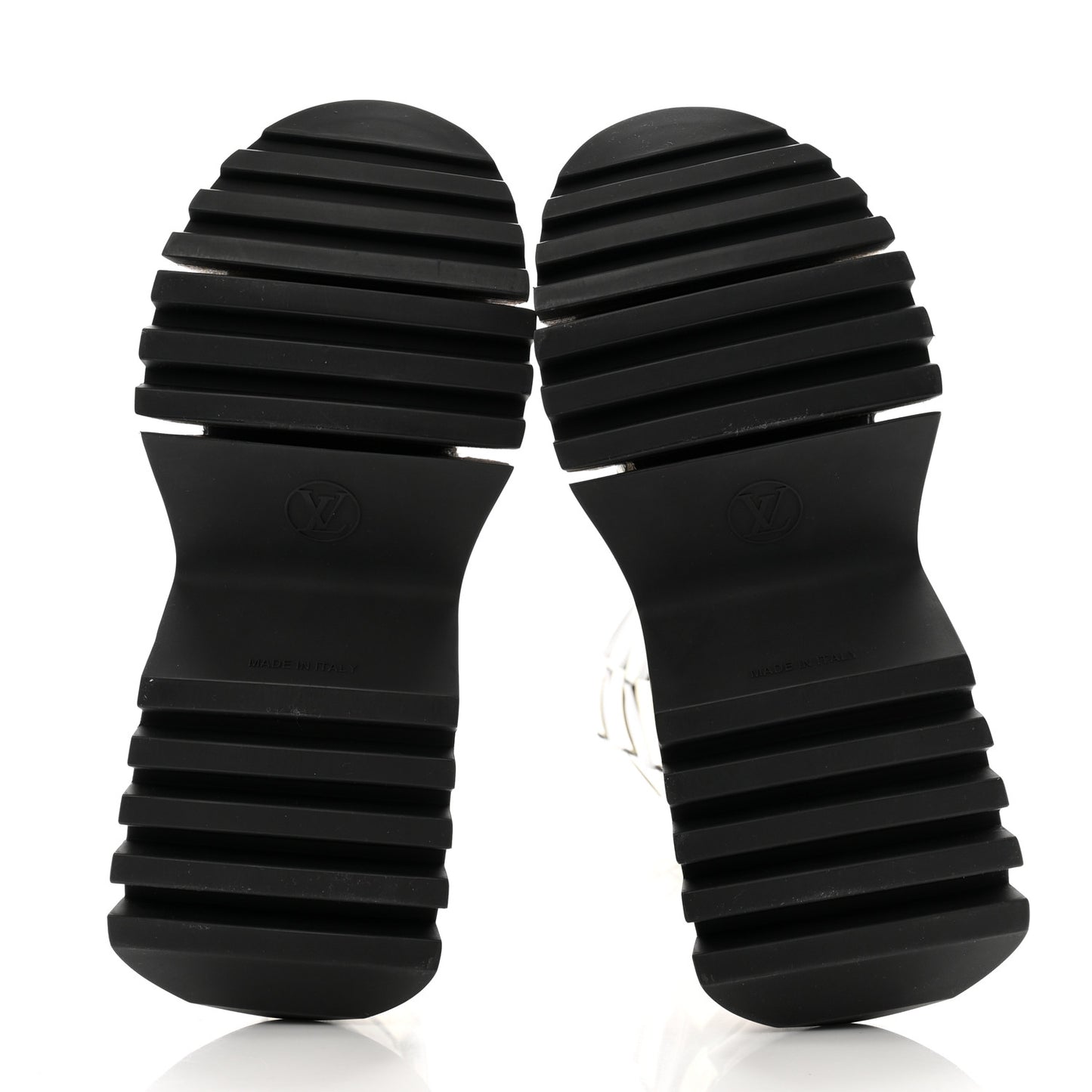 Patent Calfskin LV Zoom High Boots 39 Black White