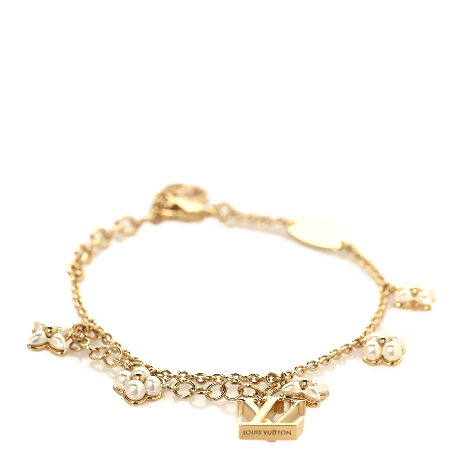 Louis Vuitton Pearl LV Floragram Bracelet Gold 1851846 – FASHIONPHILE