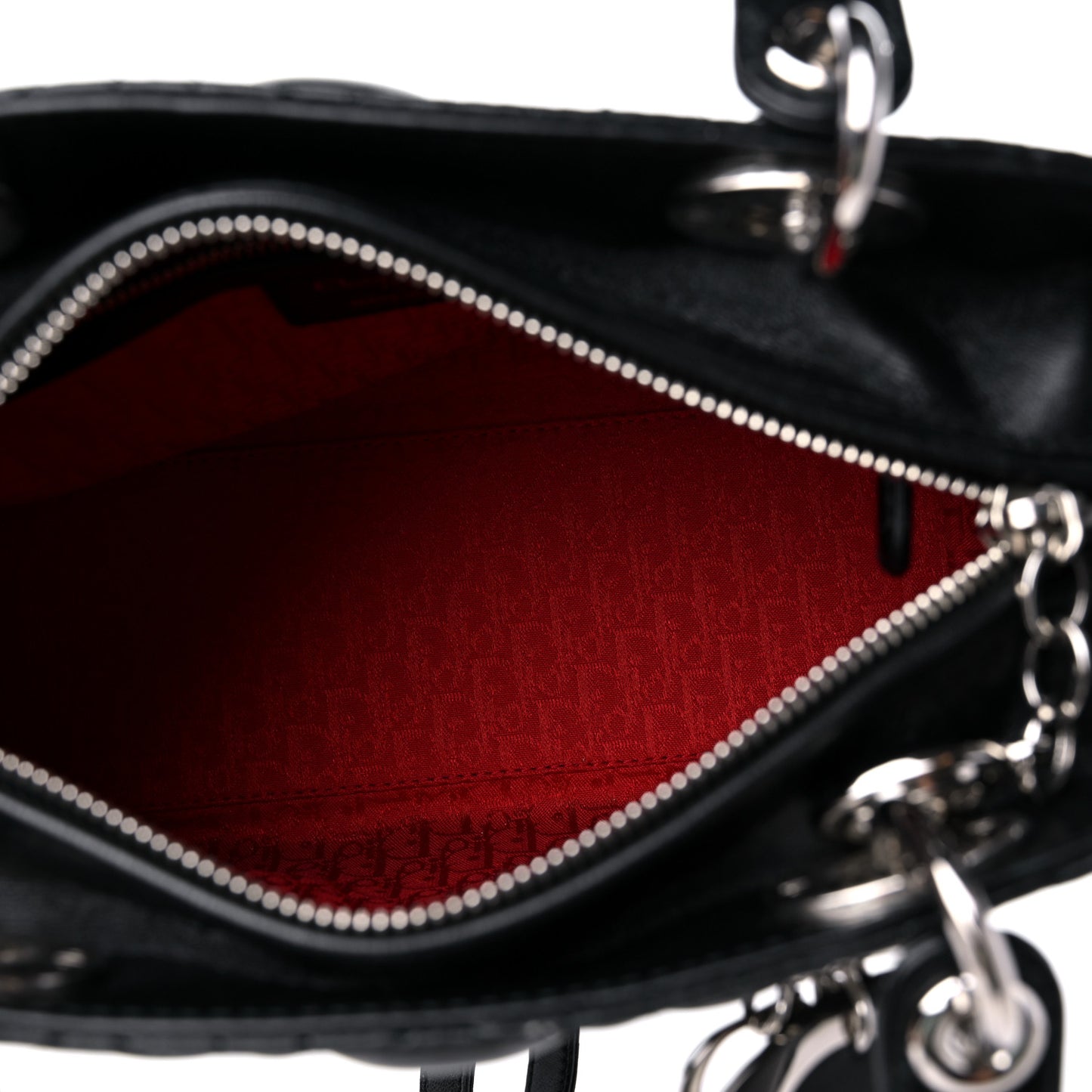 Lambskin Cannage Medium Lady Dior Black