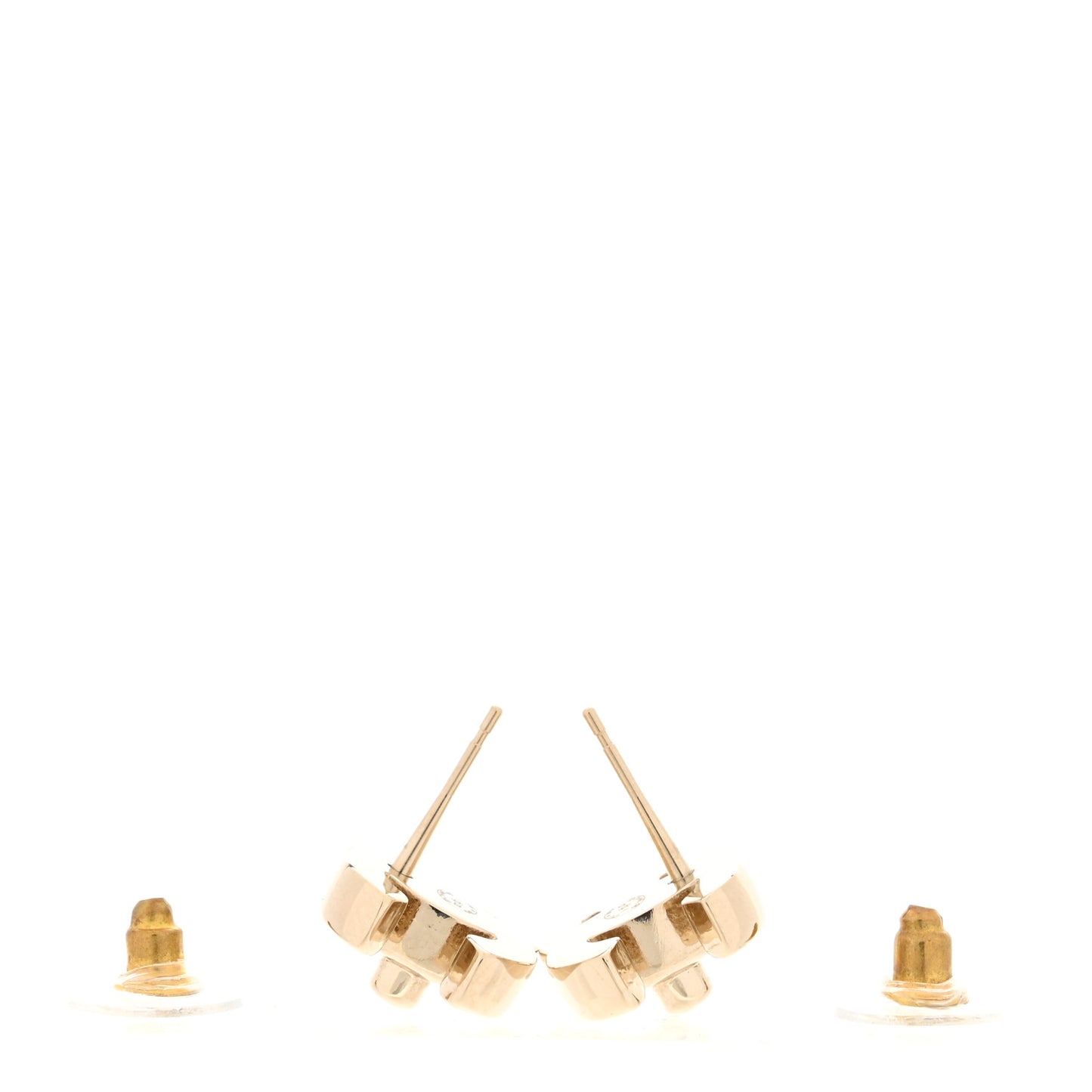 Metal CC Turnlock Earrings Gold