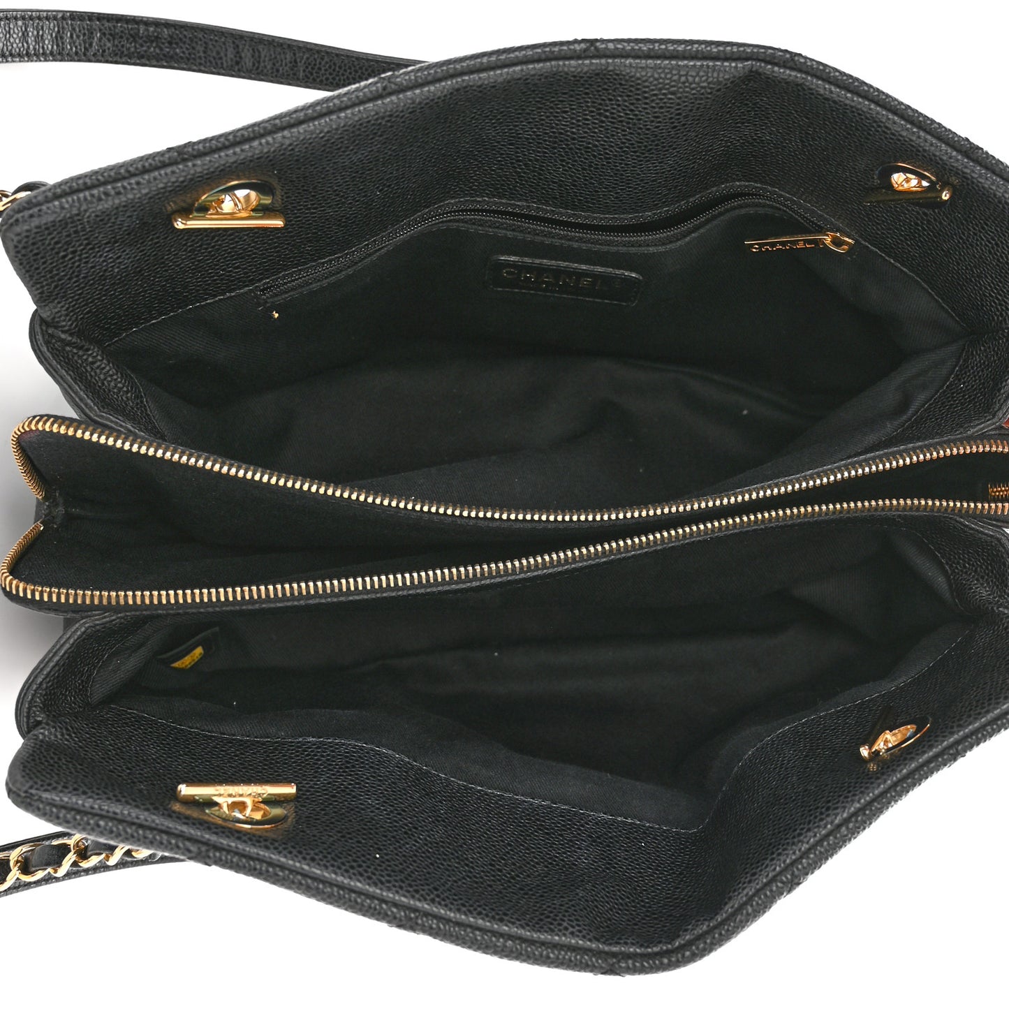 Caviar Quilted CC Timeless Soft Tote Black