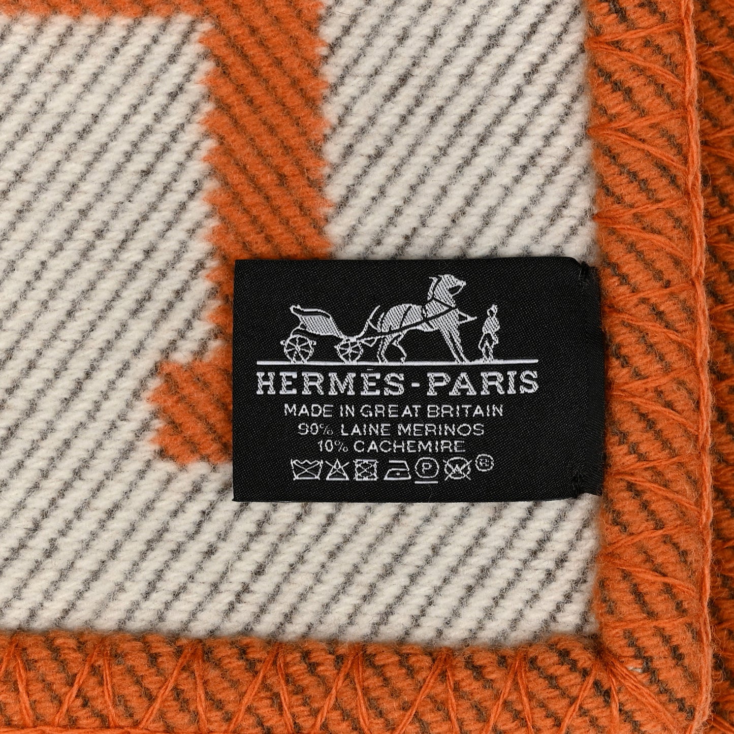 Wool Cashmere Signature Classic Avalon Blanket Ecru Potiron