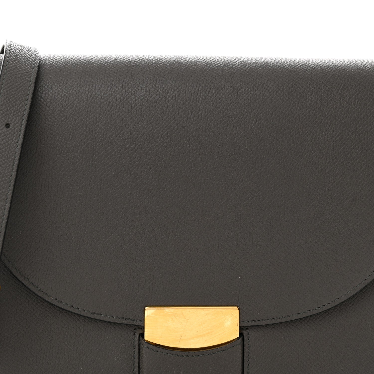 Celine Grained Calfskin Medium Trotteur Grey 9 of 15