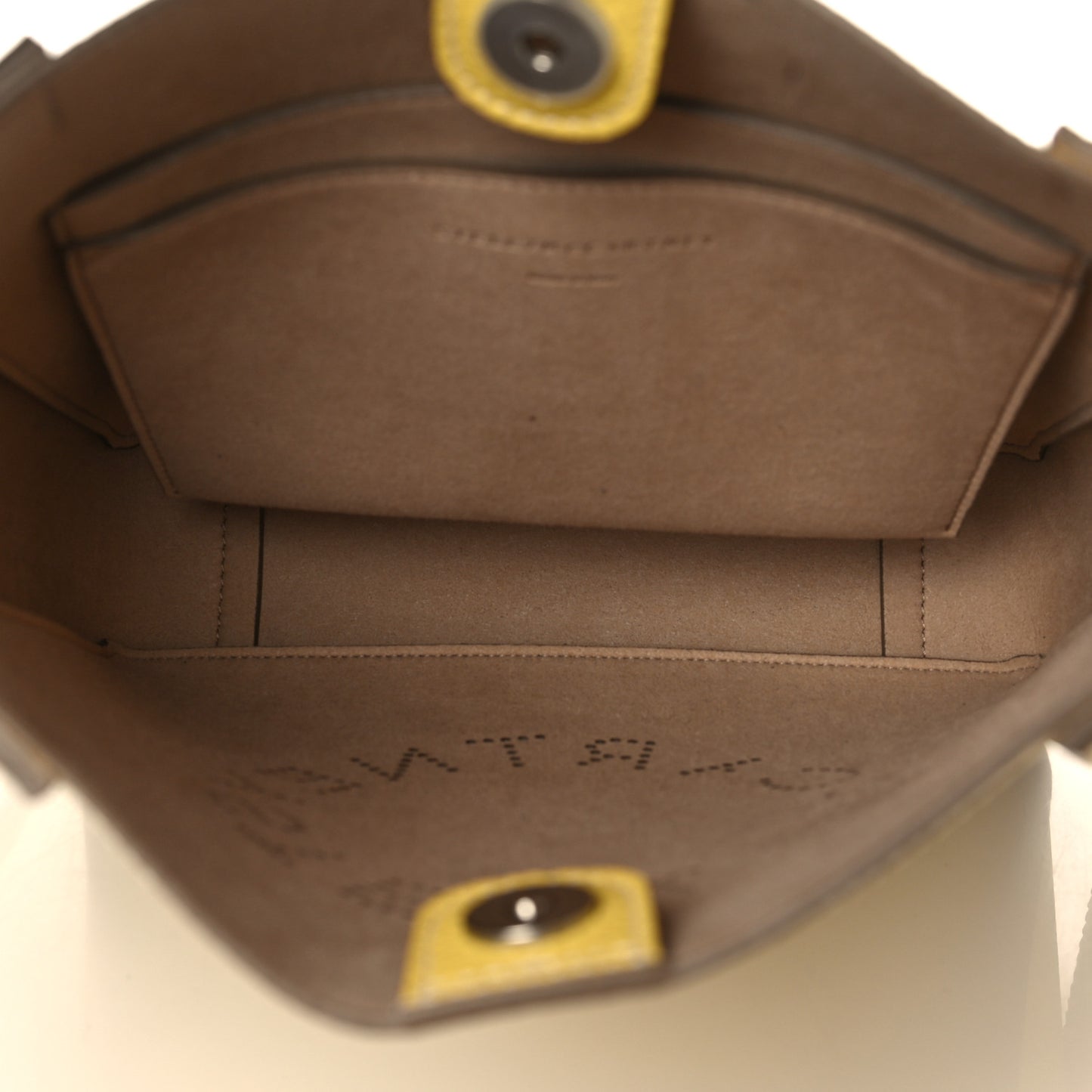 Eco Alter Nappa Perforated Logo Mini Crossbody Banana