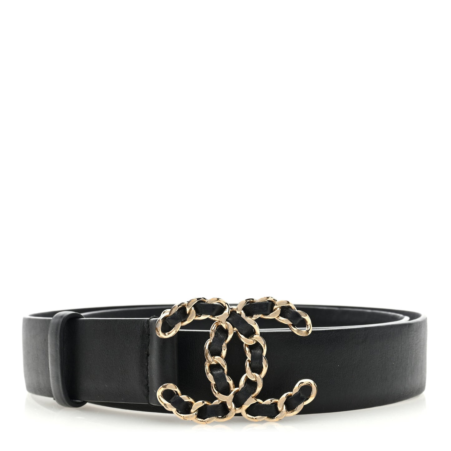 Lambskin CC Chain Belt 80 32 Black