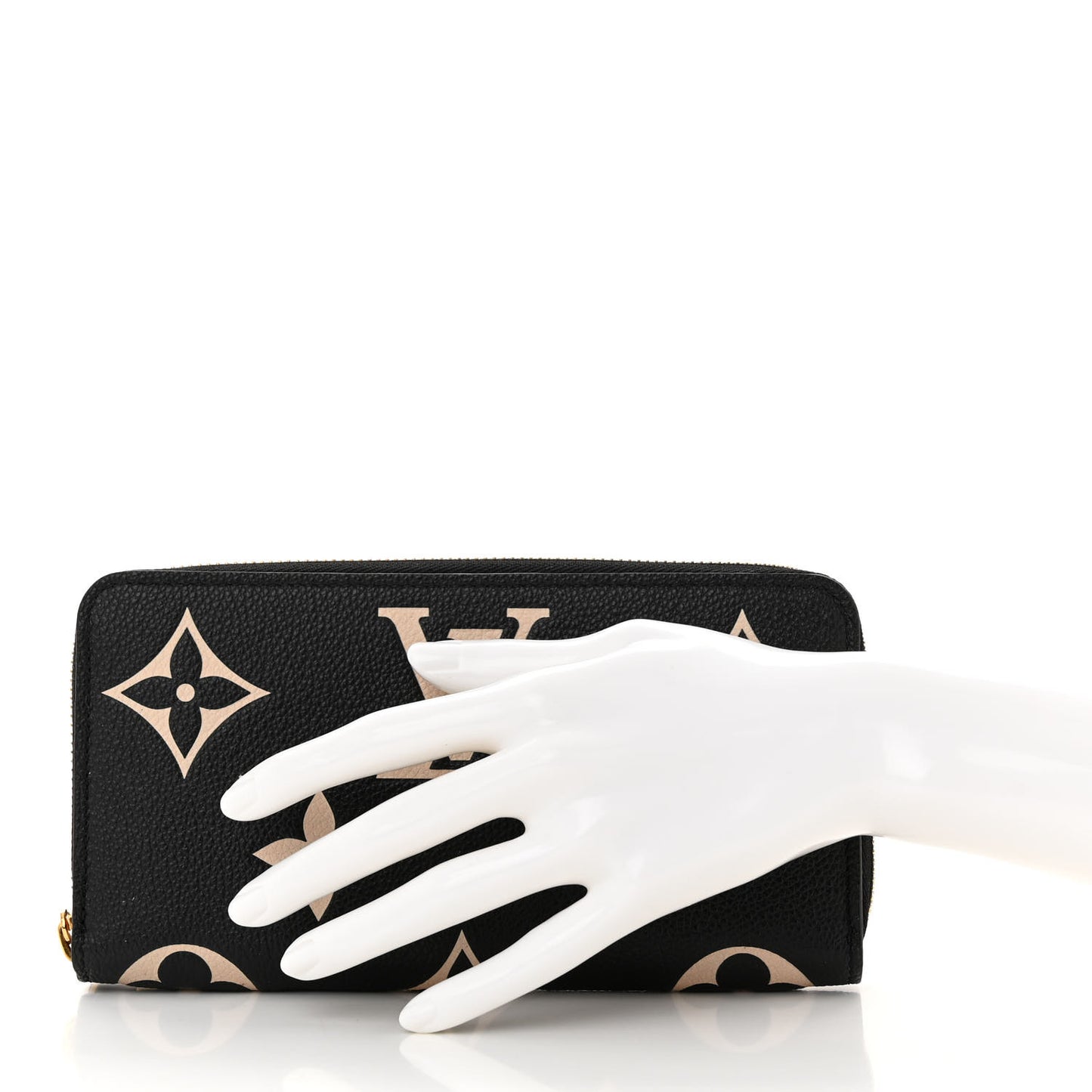 Empreinte Monogram Giant Zippy Wallet Black Beige