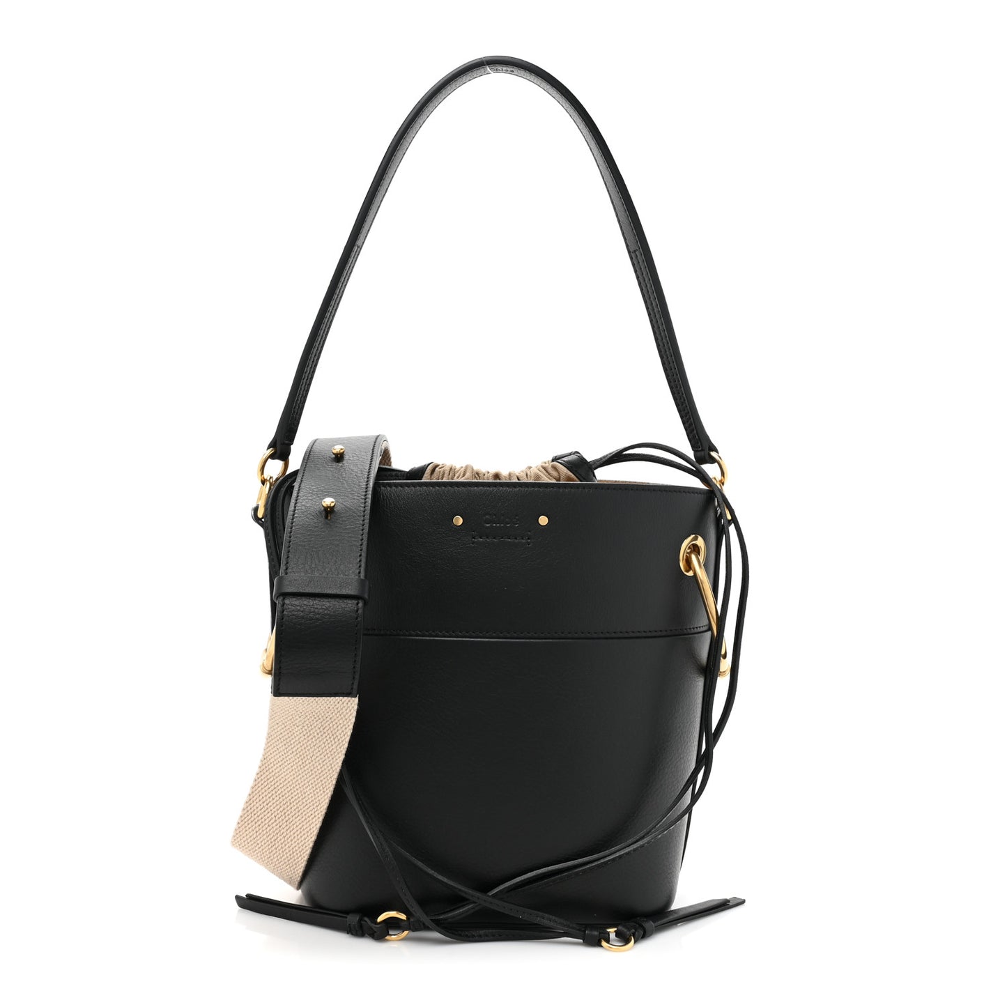 Smooth Calfskin Small Roy Bucket Bag Black