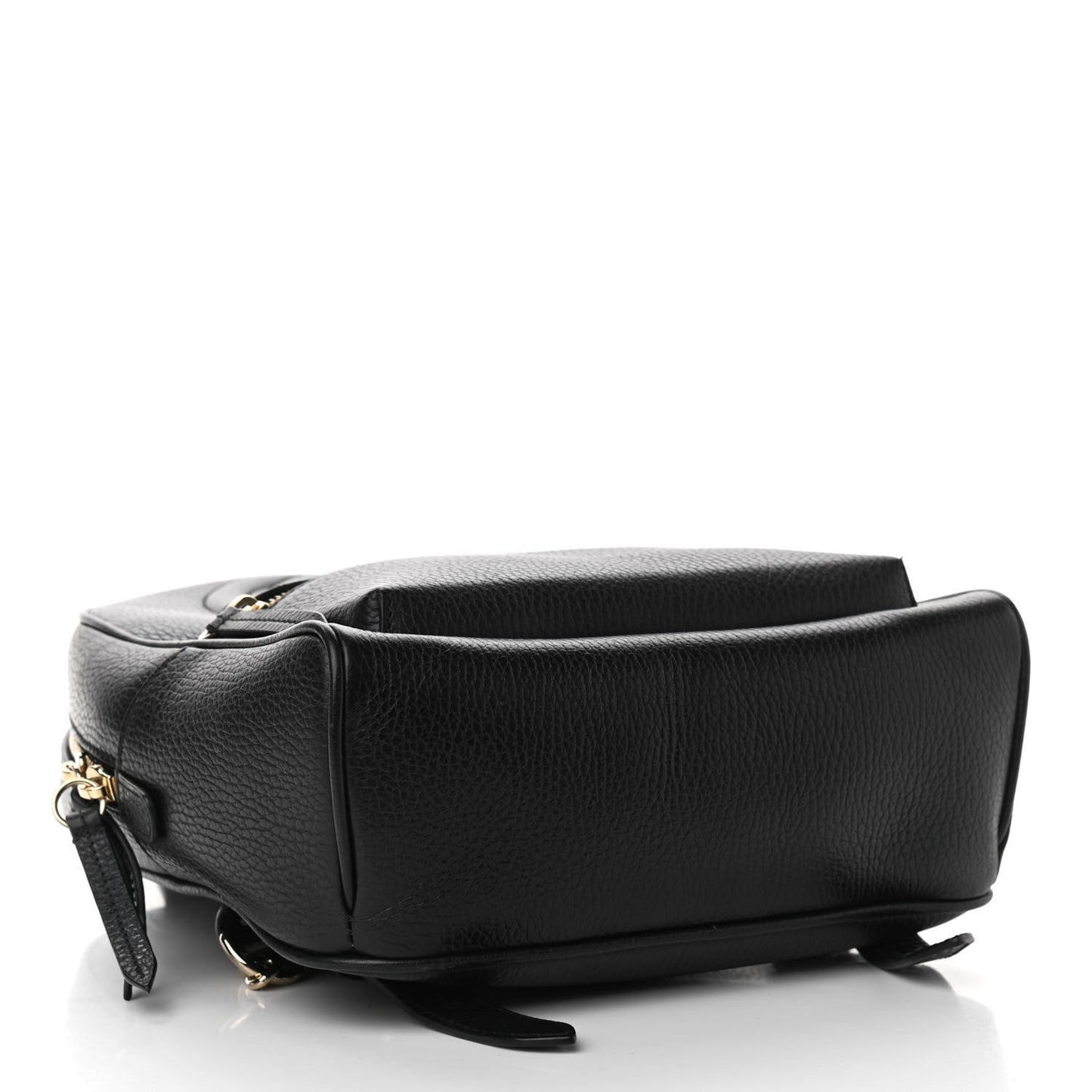 Pebbled Calfskin Soho Chain Backpack Black