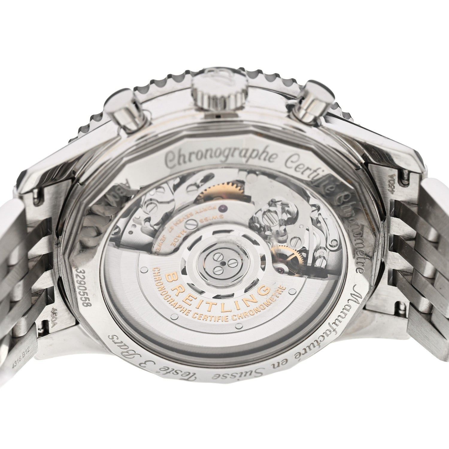 Breitling Stainless Steel 42mm Navitimer Chronograph Automatic Watch White AB0121 4 of 4