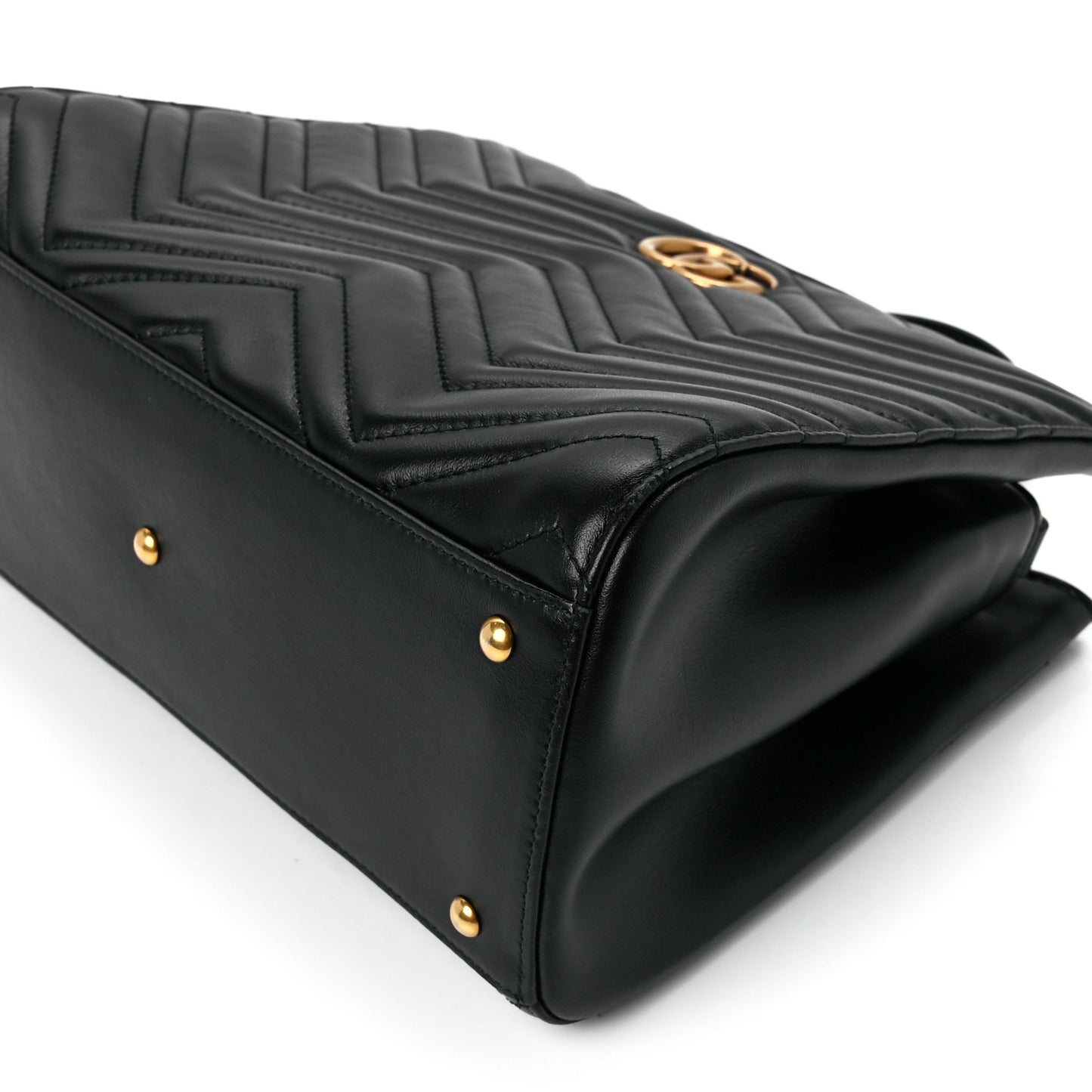 Calfskin Matelasse Small GG Marmont Tote Black