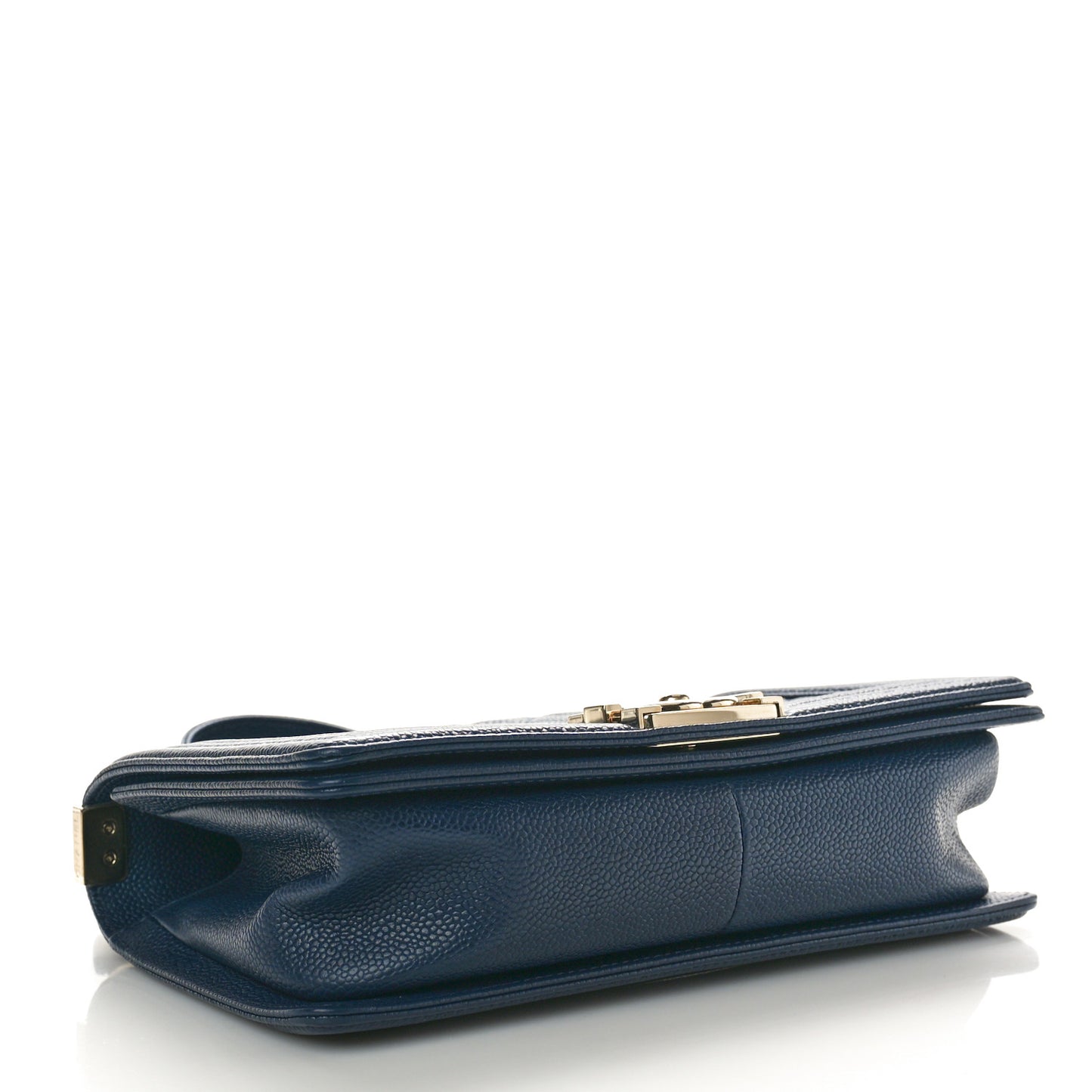 Caviar Quilted Medium Boy Flap Navy