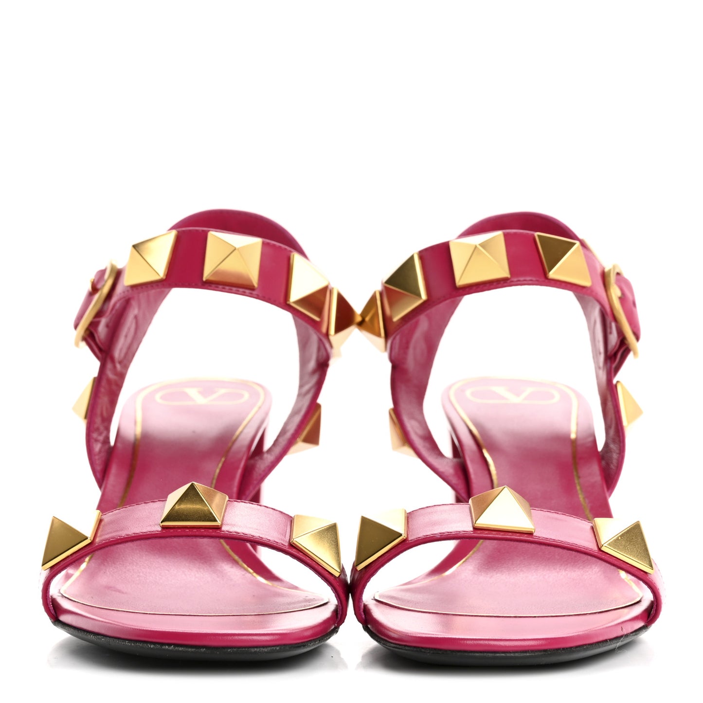 Calfskin Roman Stud 60mm Sandals 40 Blossom