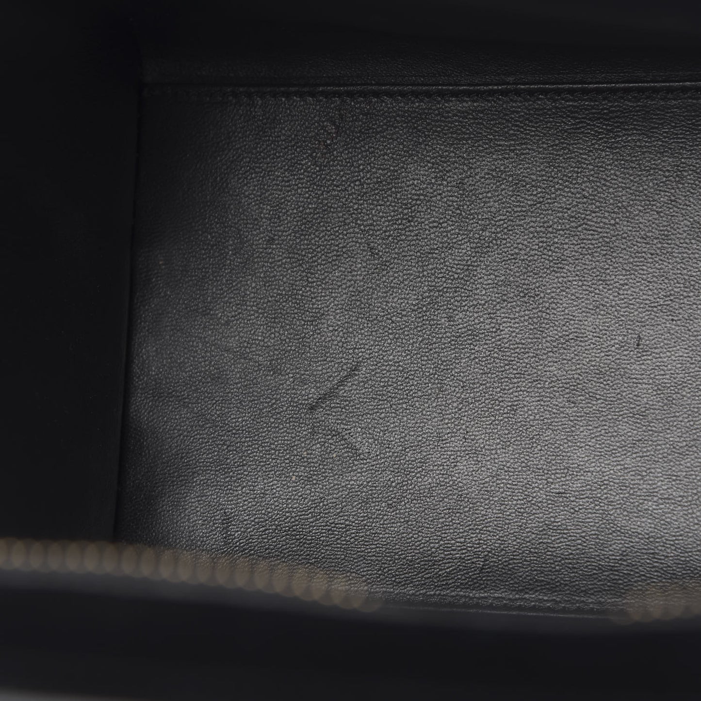 Drummed Calfskin Suede Tri-color Micro Luggage Amber