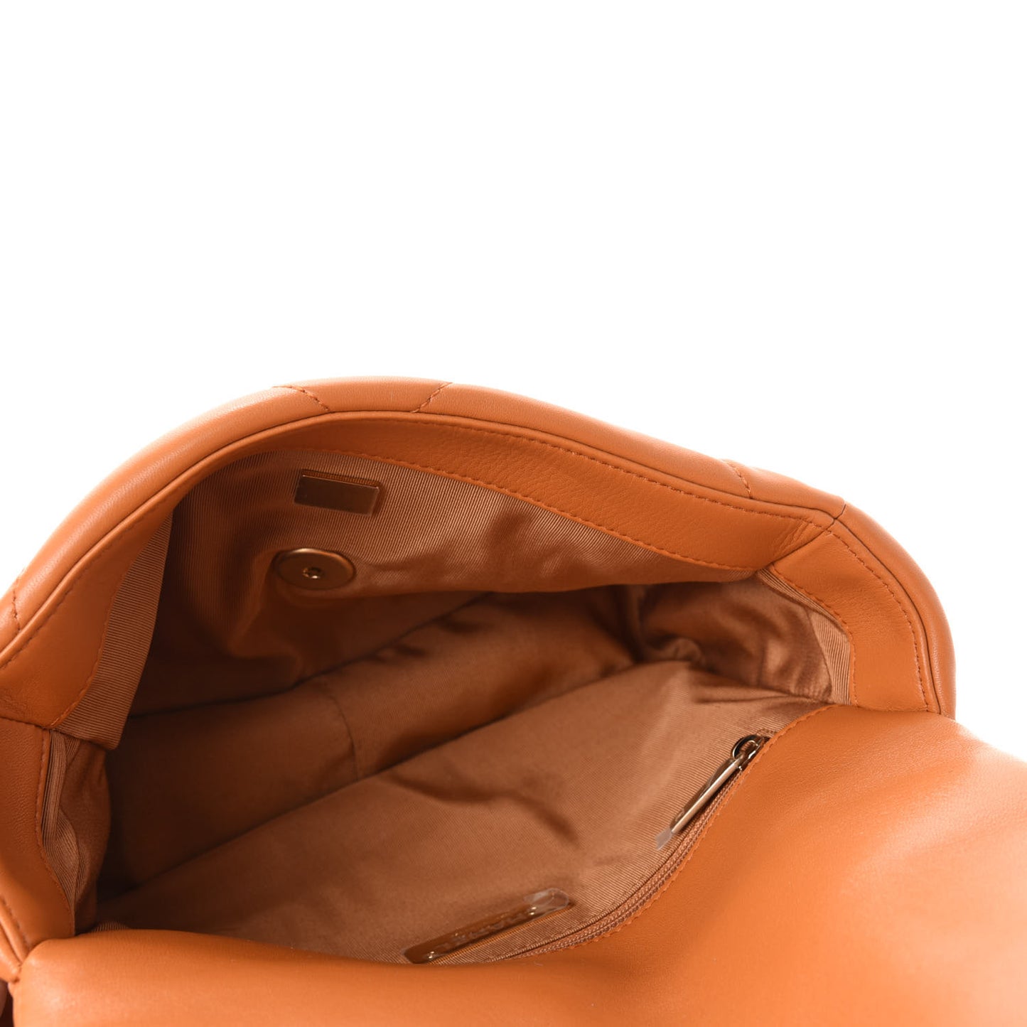 Lambskin Quilted Medium Chanel 19 Flap Light Brown