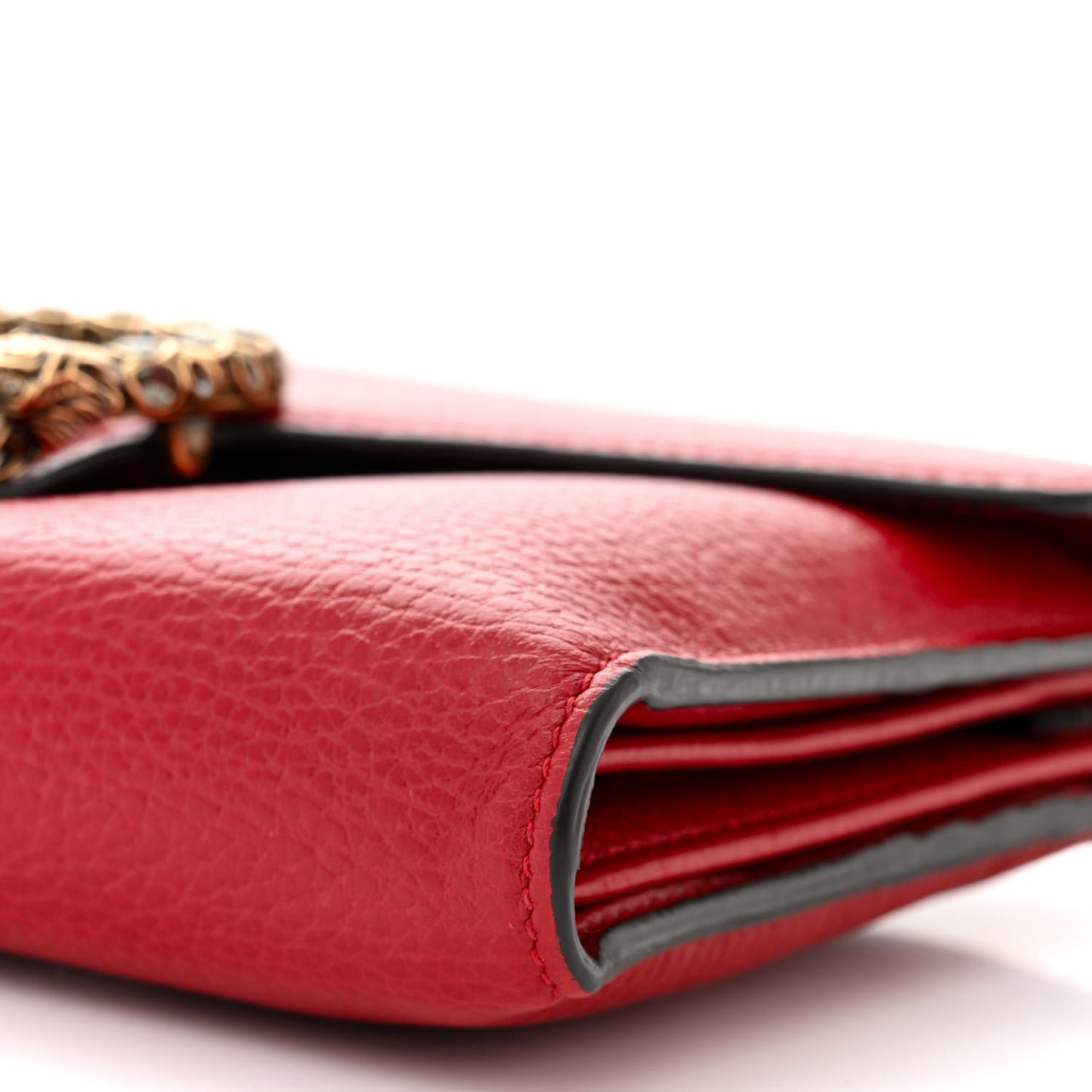 Calfskin Mini Dionysus Chain Wallet Hibiscus Red