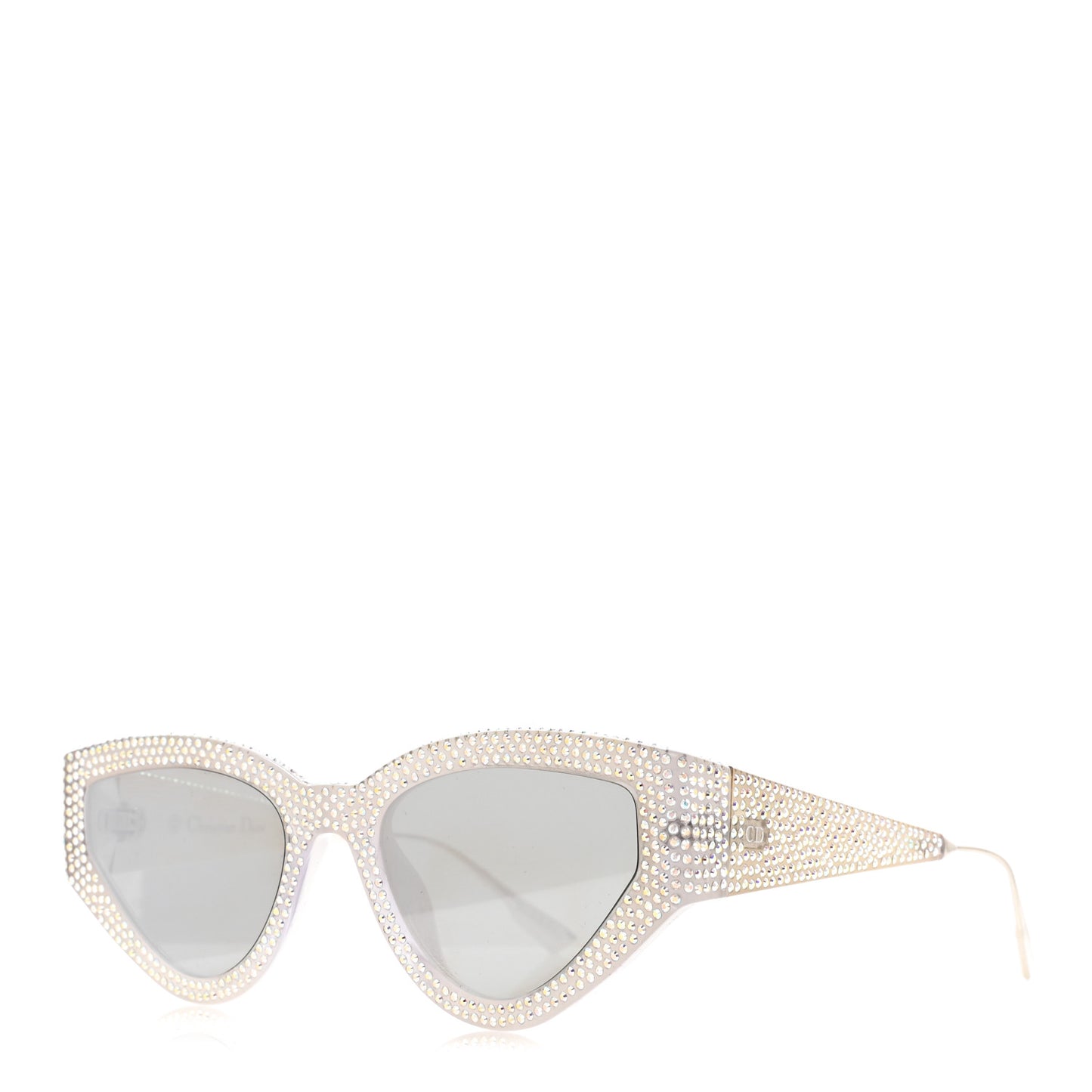 Acetate Crystal CatStyleDior1S Sunglasses Silver