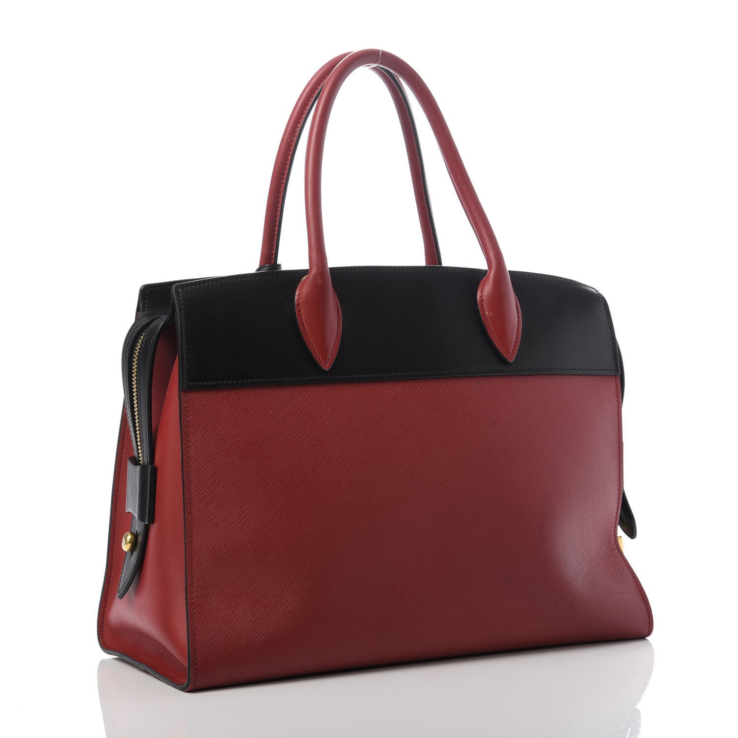 Saffiano City Calf Medium Esplanade Tote Fuoco Black