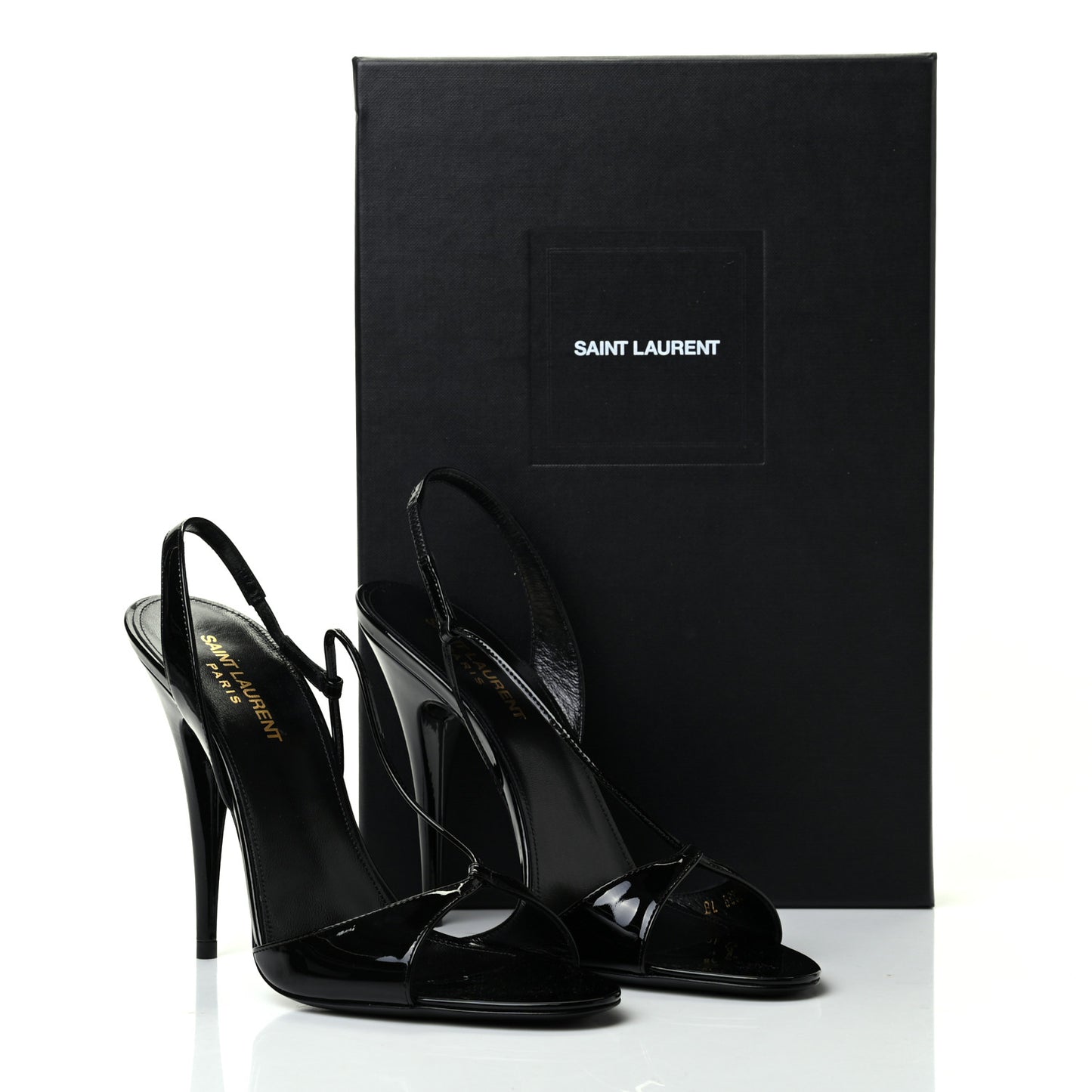 Patent Calfskin Anouk 110 Sandals 39 Black