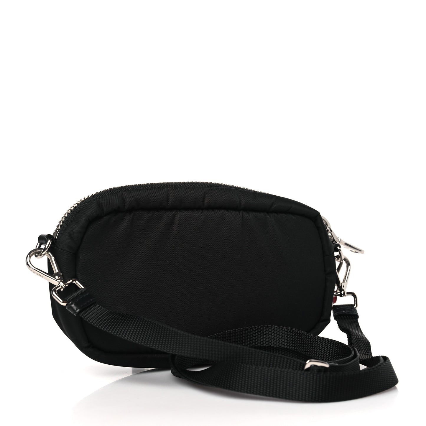 Tessuto Soft Nylon Small Convertible Crossbody Wristlet Black Fuoco