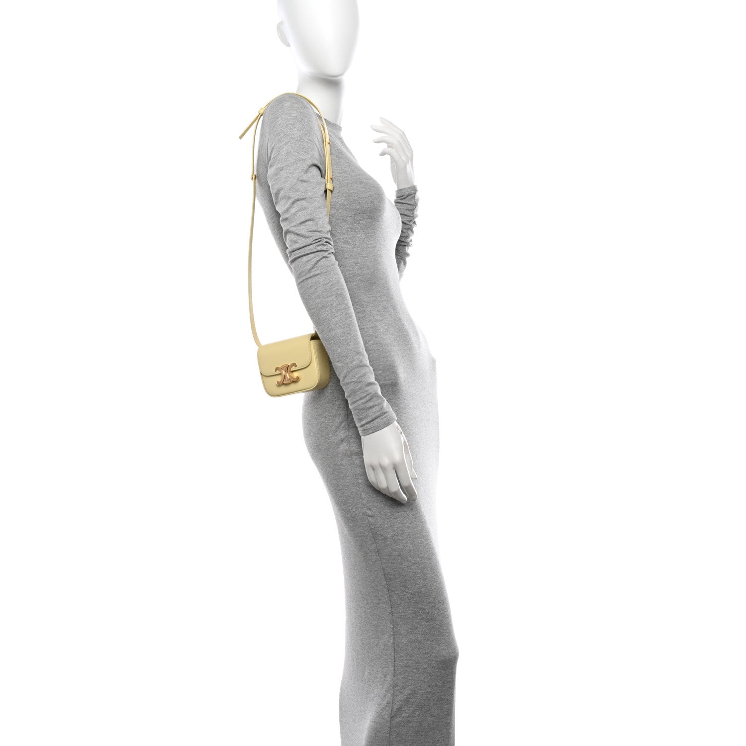 Celine Shiny Calfskin Mini Triomphe Pollen 2 of 13