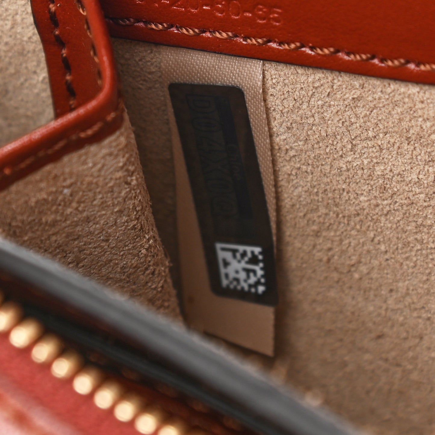 Shiny Calfskin Mini Vanity C Bag Sepia Brown