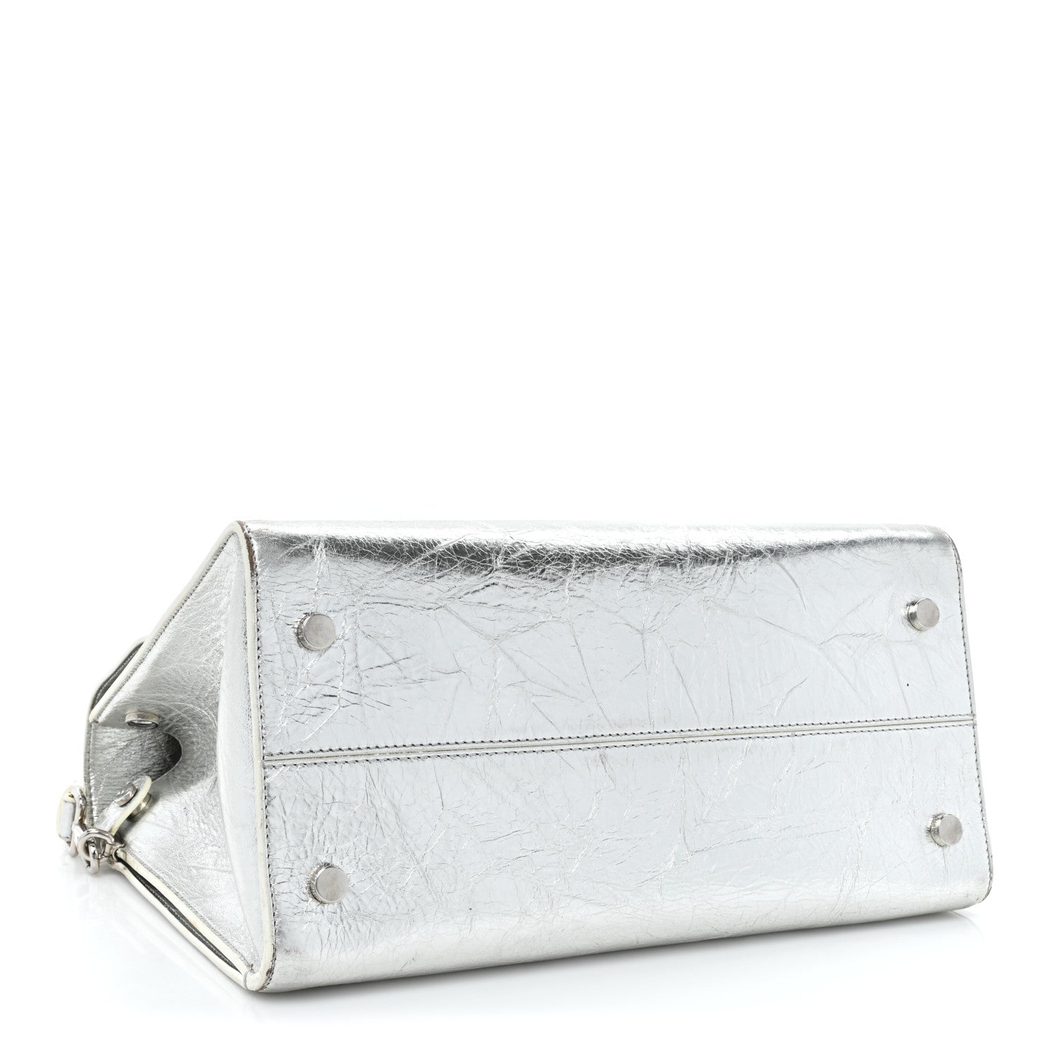Christian Dior Metallic Calfskin Medium Diorever Flap Silver 4 of 21