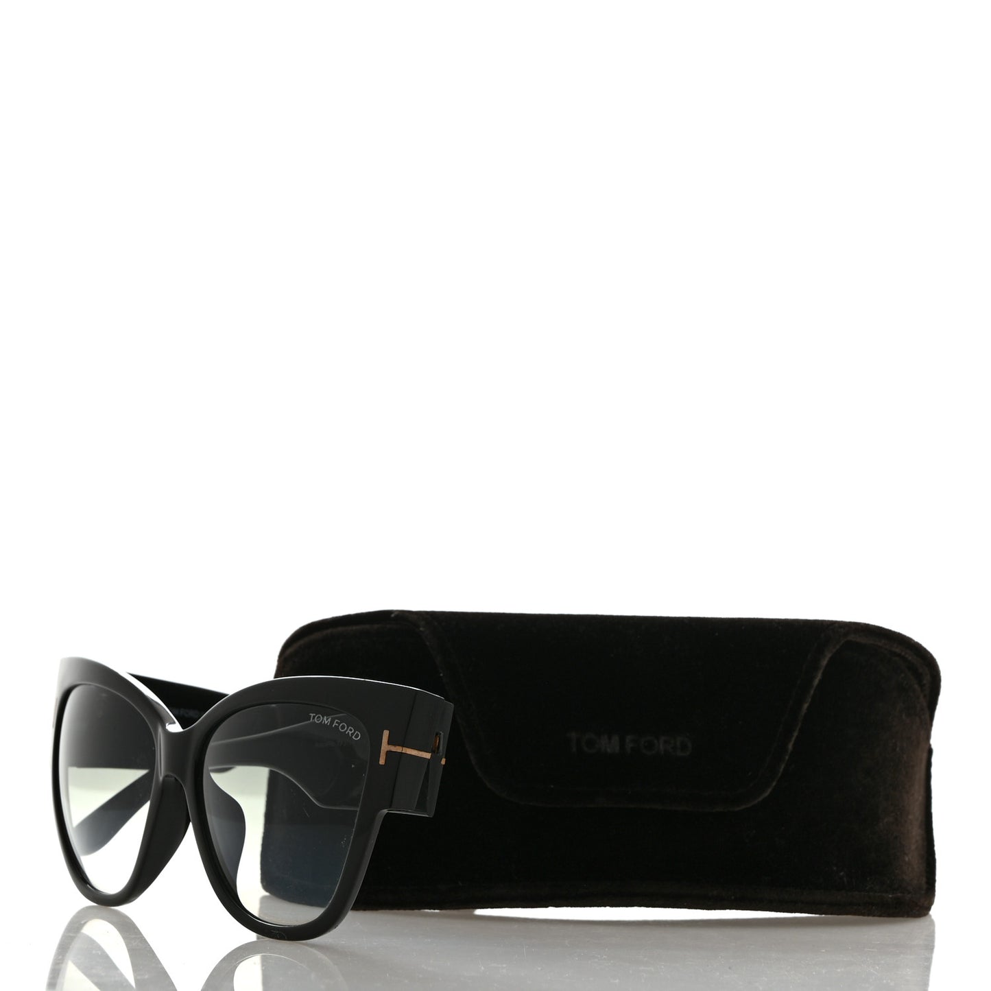 Acetate Anoushka Cat Eye Sunglasses TF371 Black