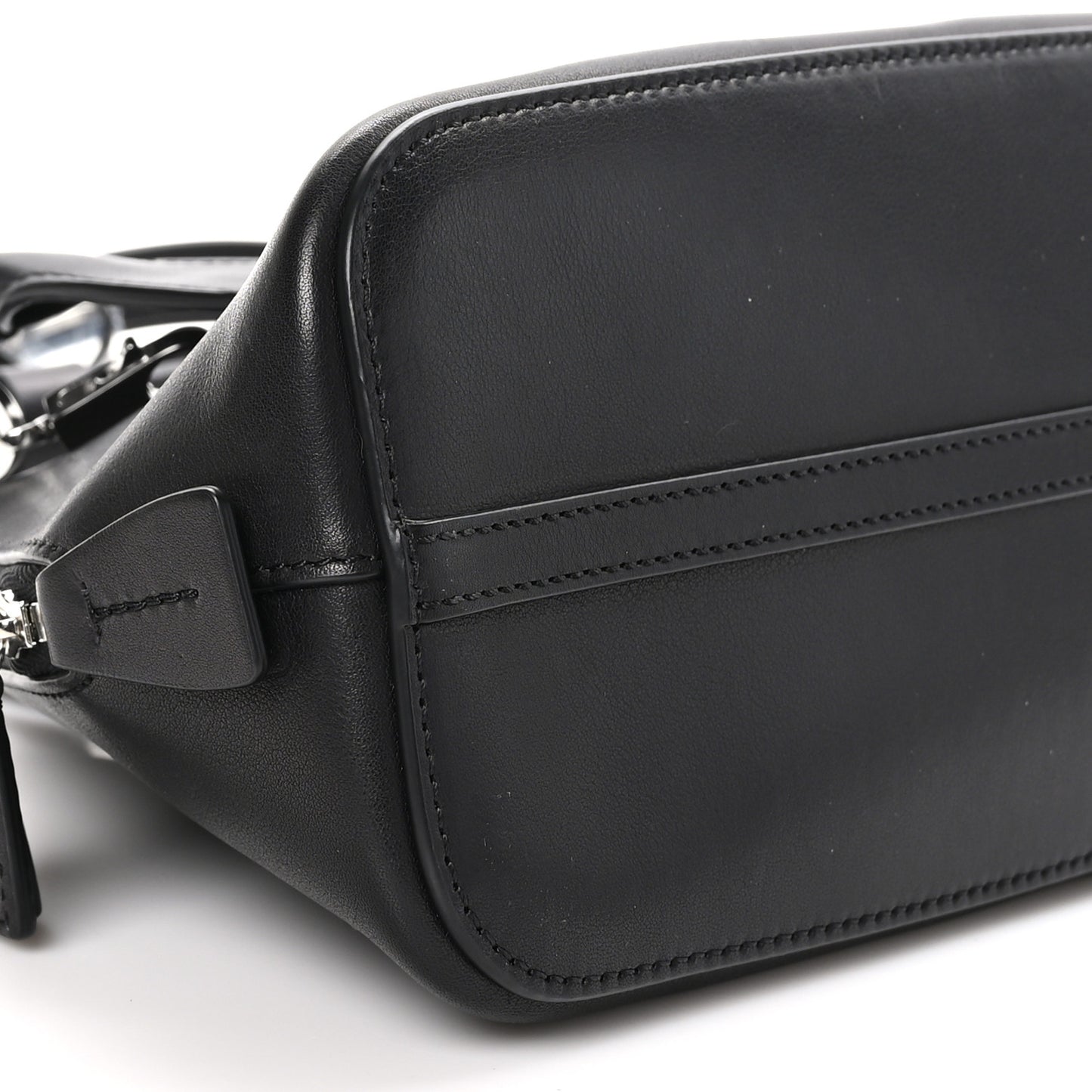 Saddle Calfskin Mini Devon Bag Black