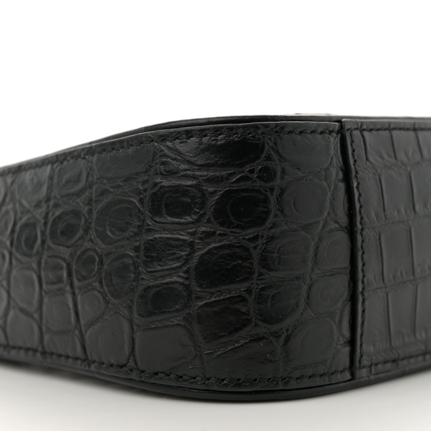Calfskin Crocodile Embossed LE 5 A 7 Hobo Black