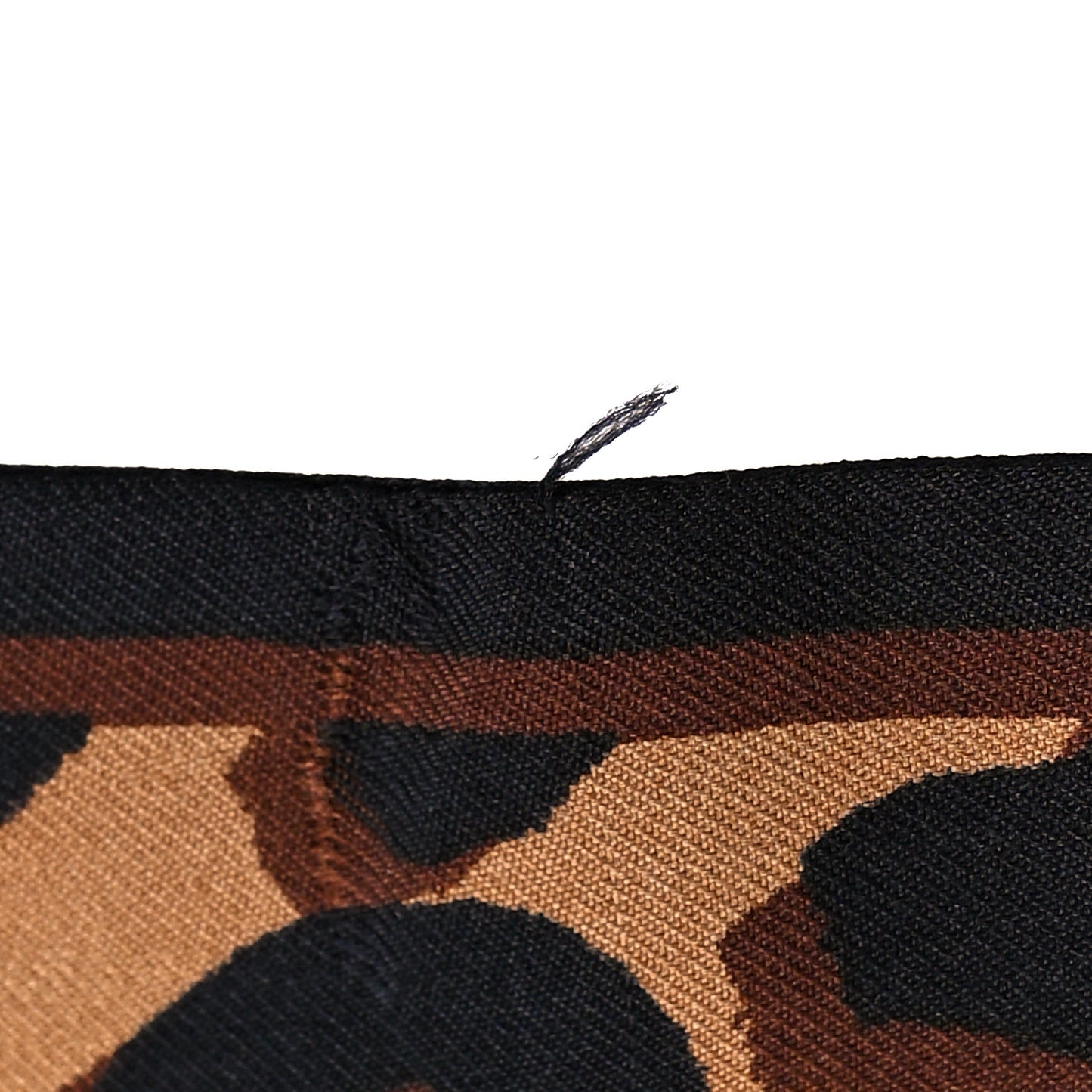 Silk Leopard Bandeau Scarf Marron